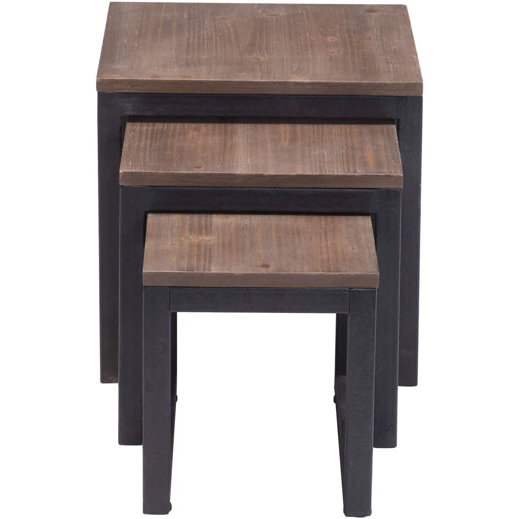 Cambridge Nesting Tables Distressed Natural - Image 3