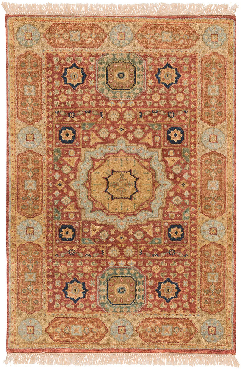 Cambridge Rust/Beige Area Rug - Image 2