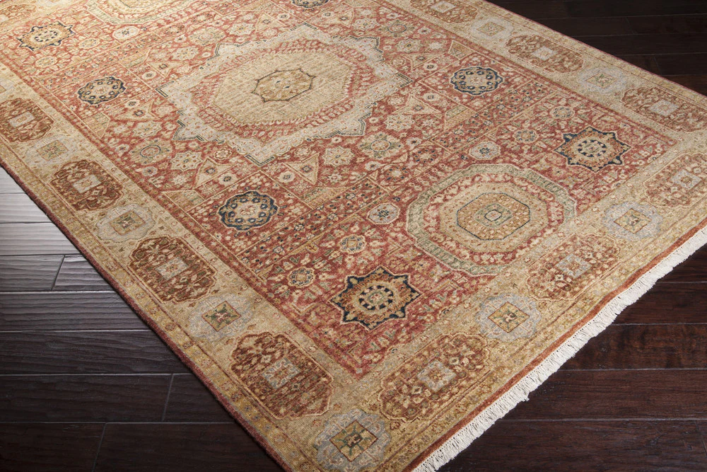Cambridge Rust/Beige Area Rug - Image 3