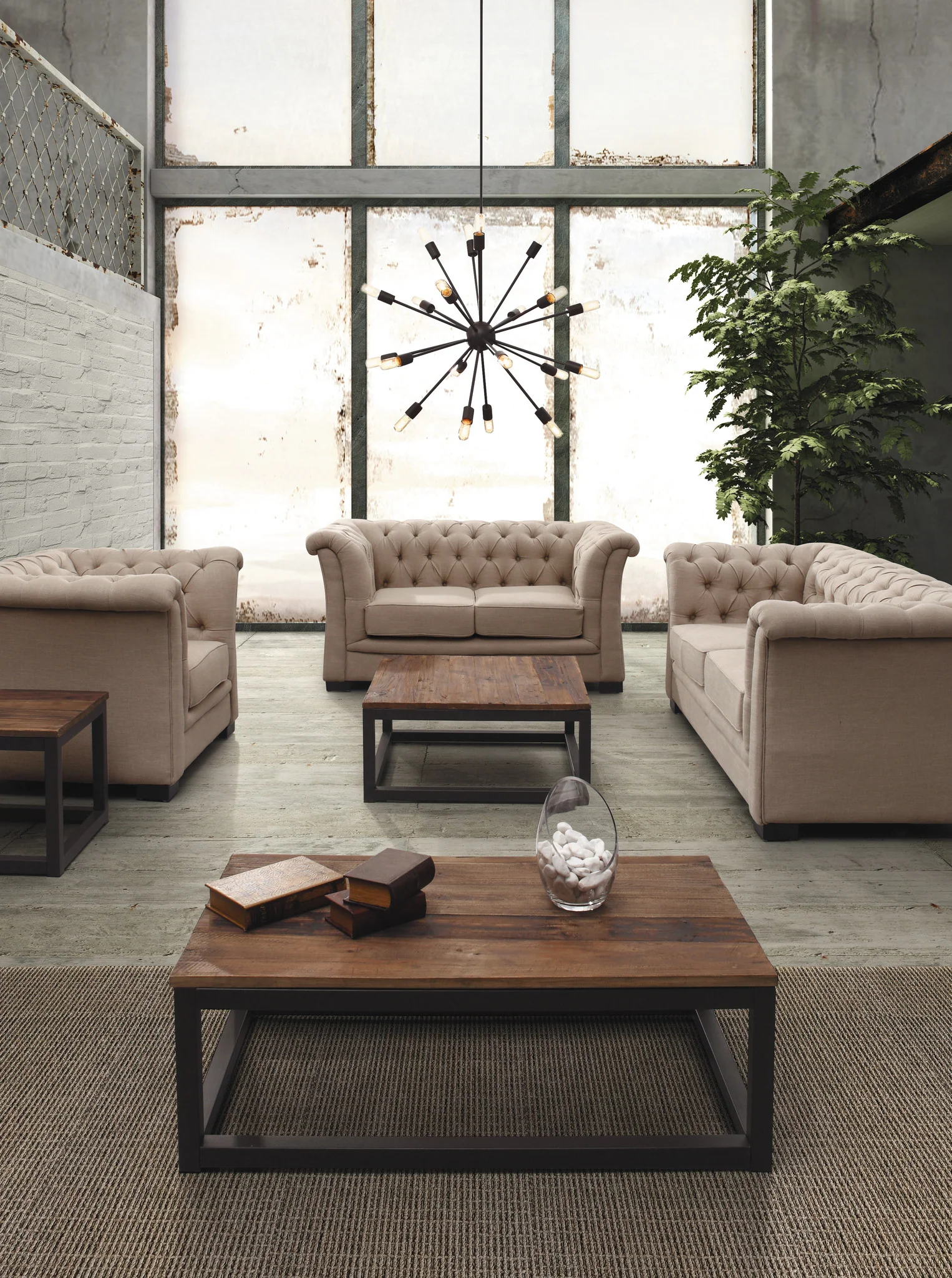 Cambridge Square Coffee Table Distressed Natural - Image 4