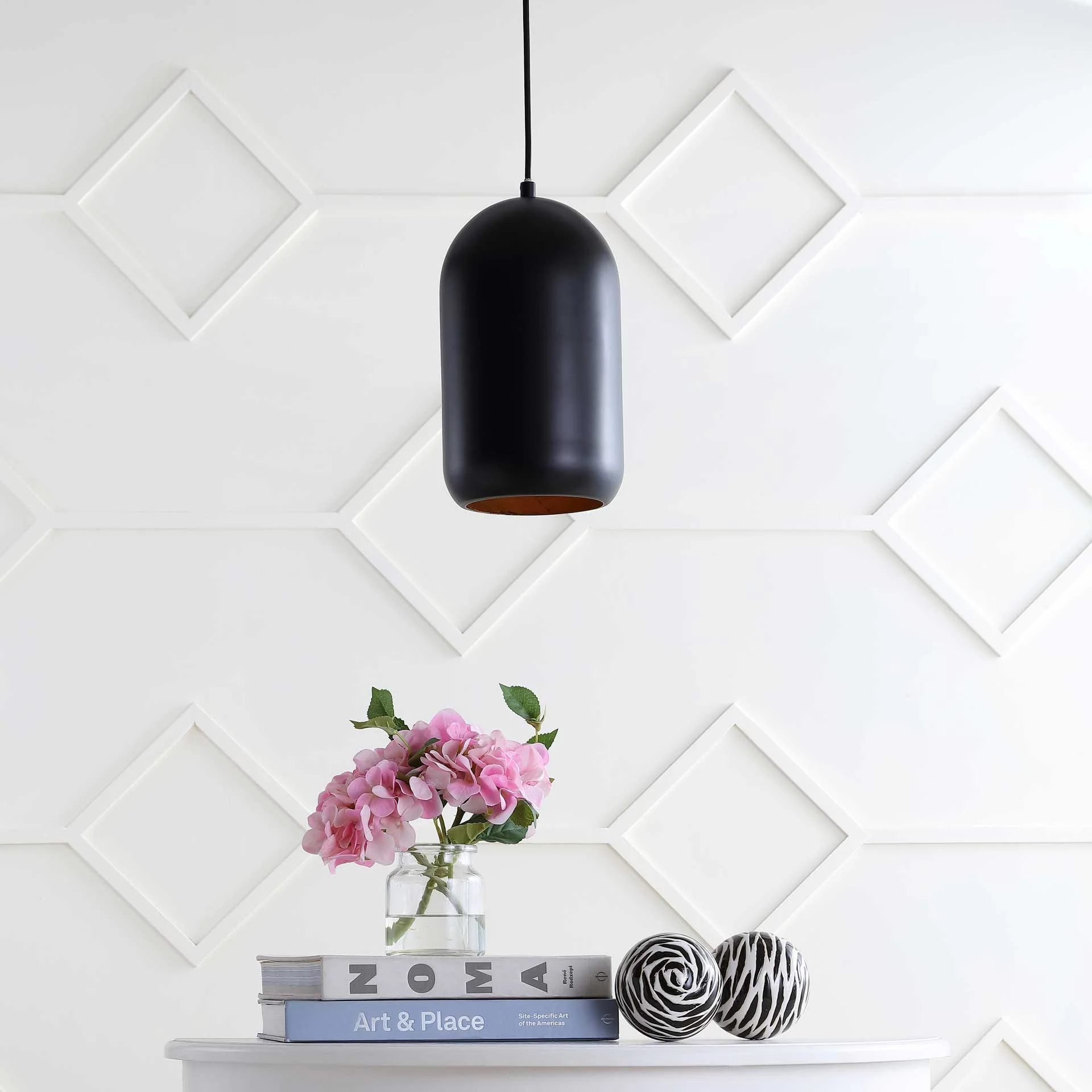 Camron Pendant Painted Black - Image 3