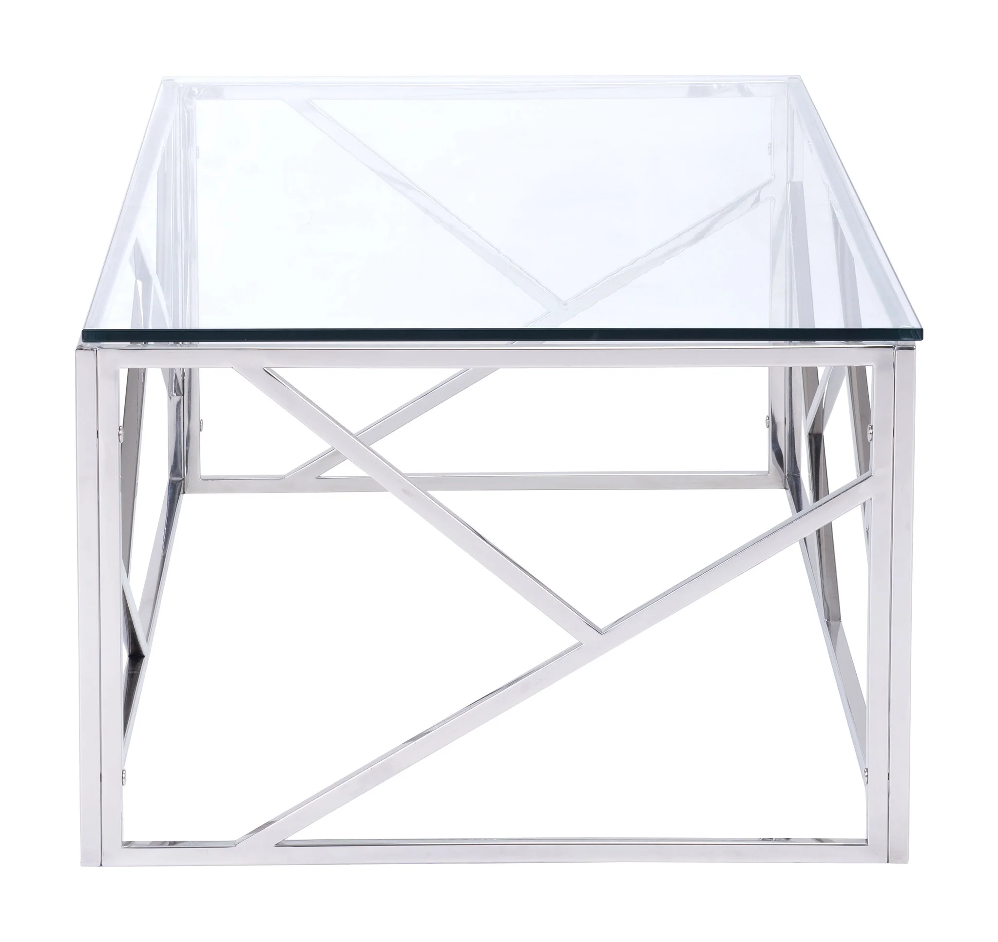 Candor Coffee Table Polished Stainless Steel - Image 2