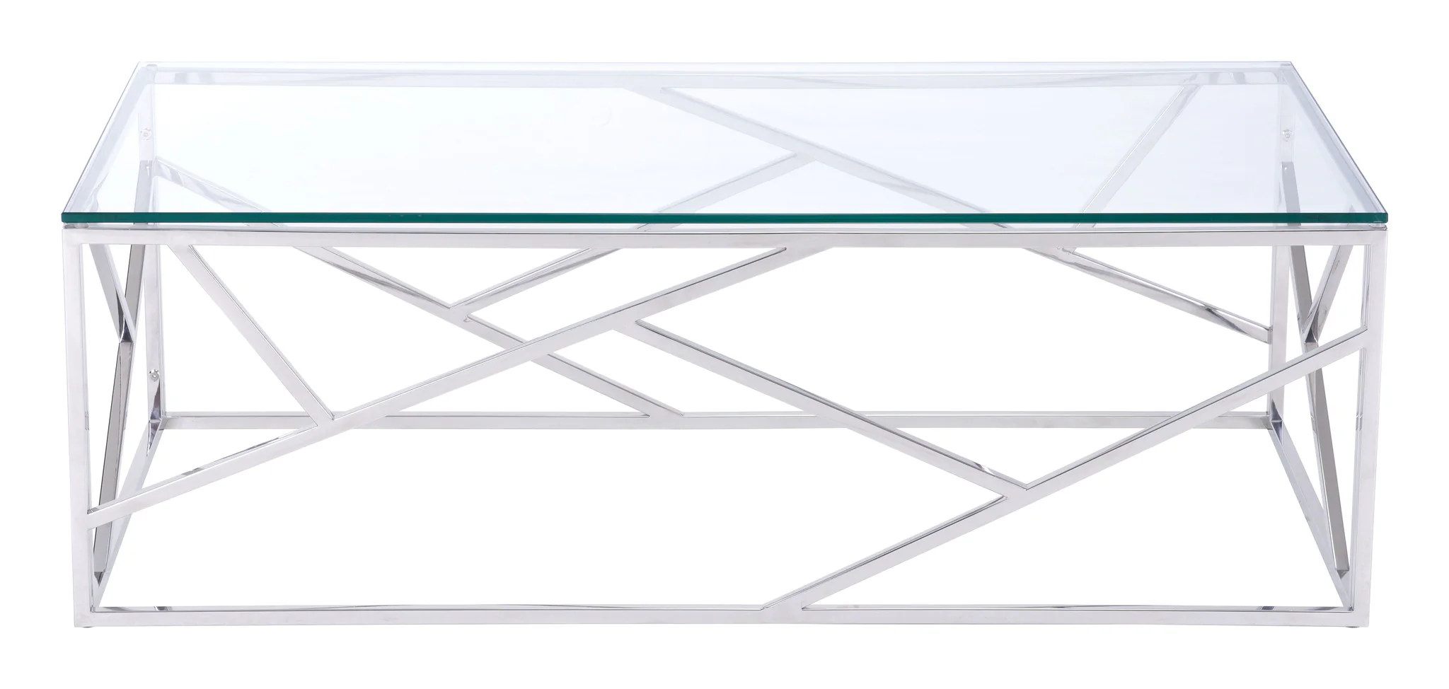 Candor Coffee Table Polished Stainless Steel - Image 3