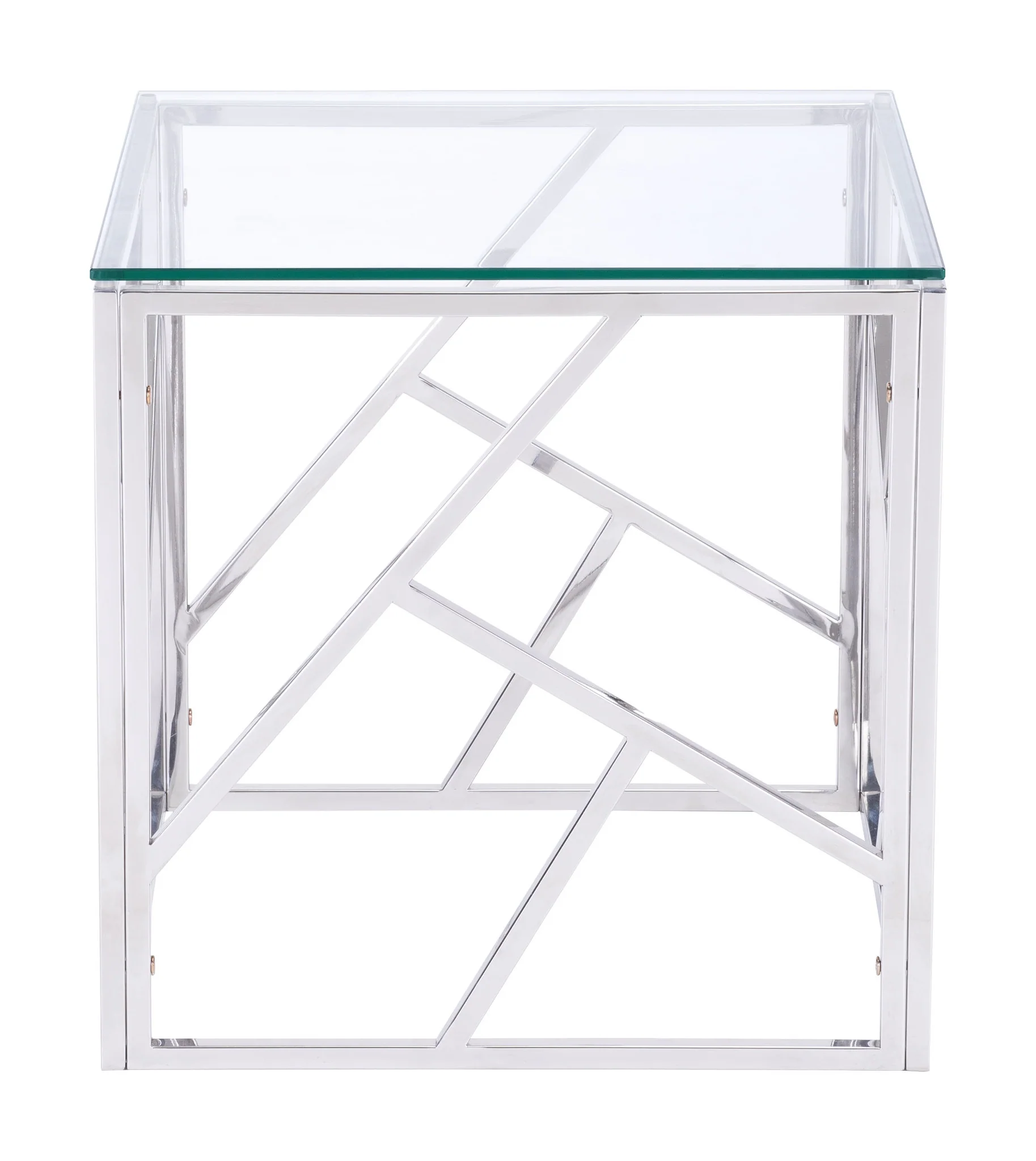 Candor Side Table Polished Stainless Steel - Image 2