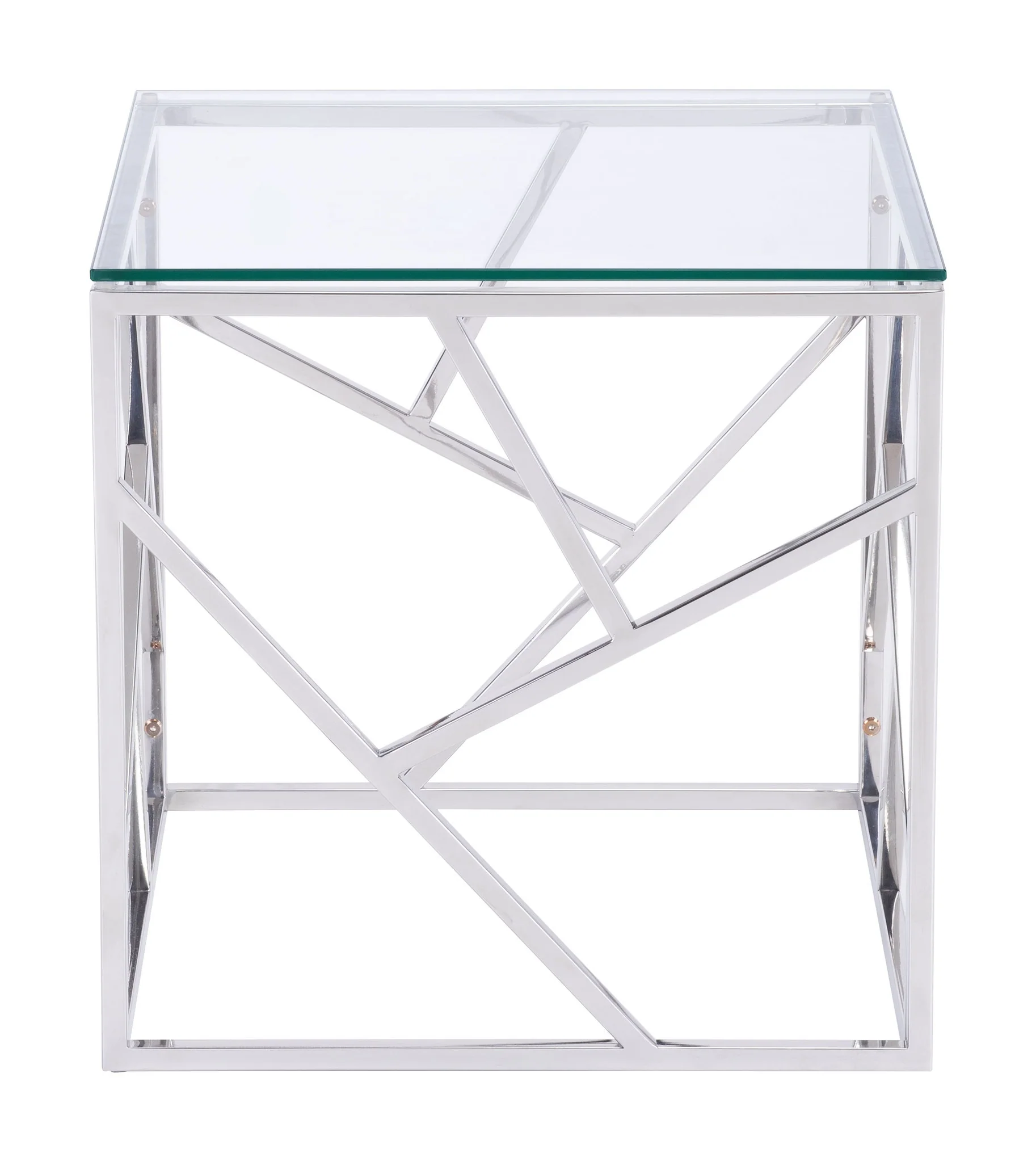 Candor Side Table Polished Stainless Steel - Image 3