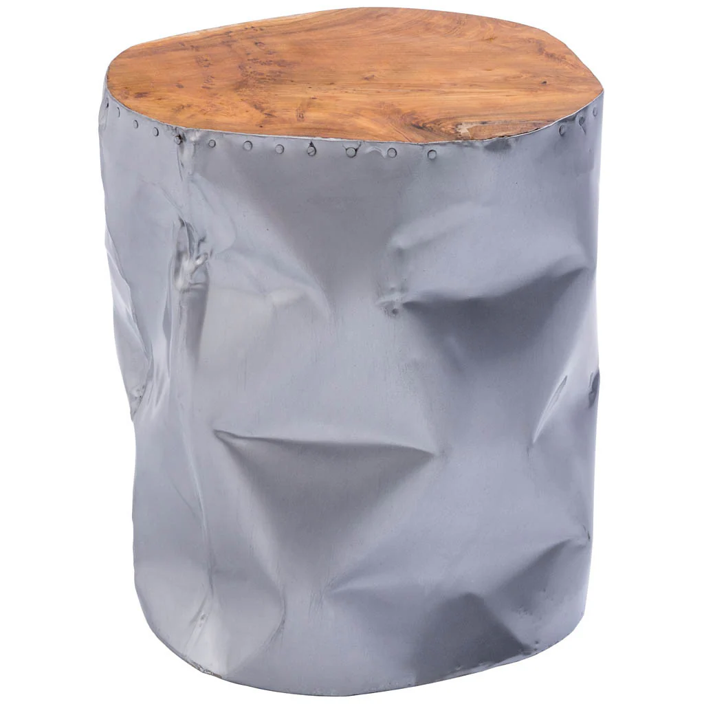 Cane Stool Table Silver - Image 3