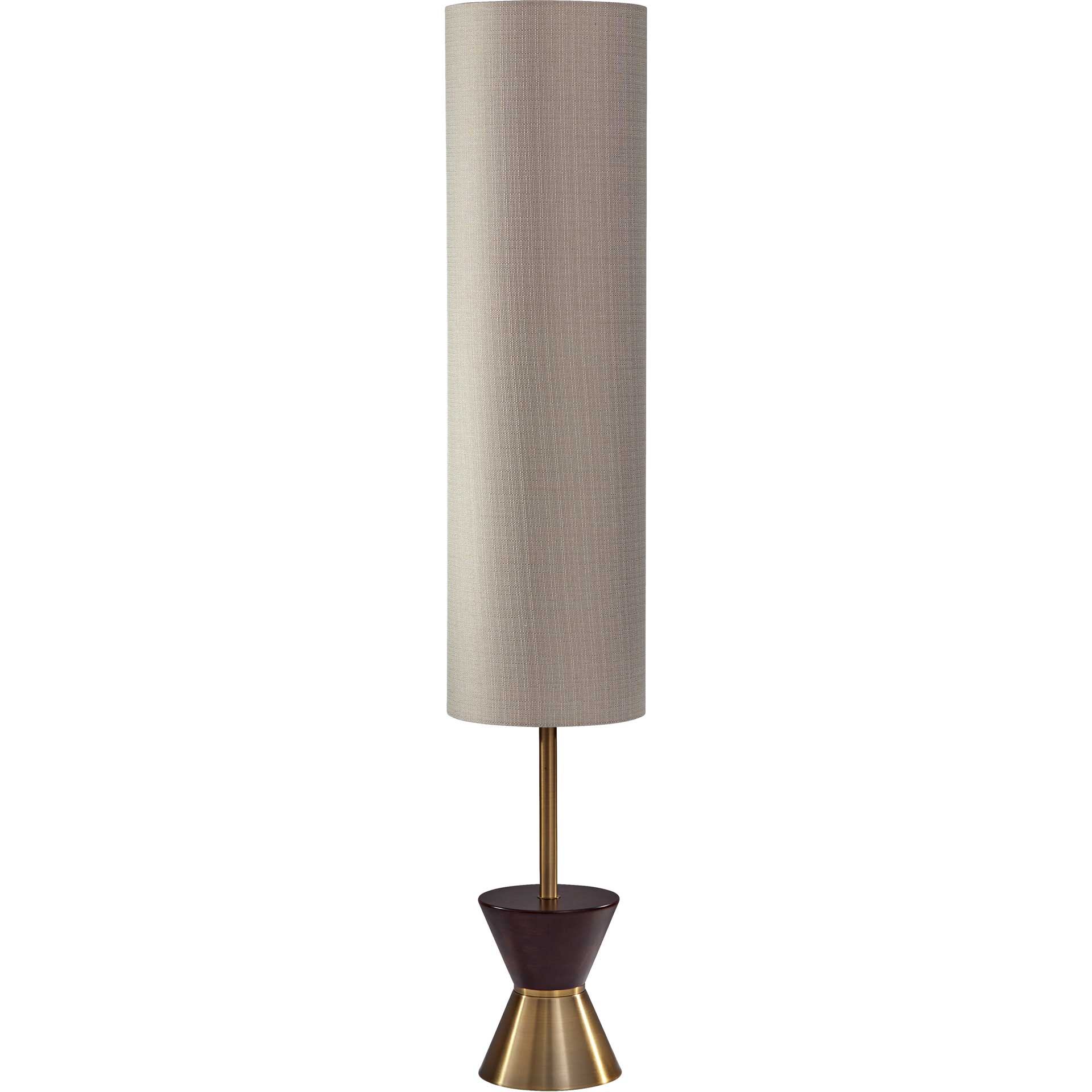 Cannet Floor Lantern Brass/Walnut - Image 2