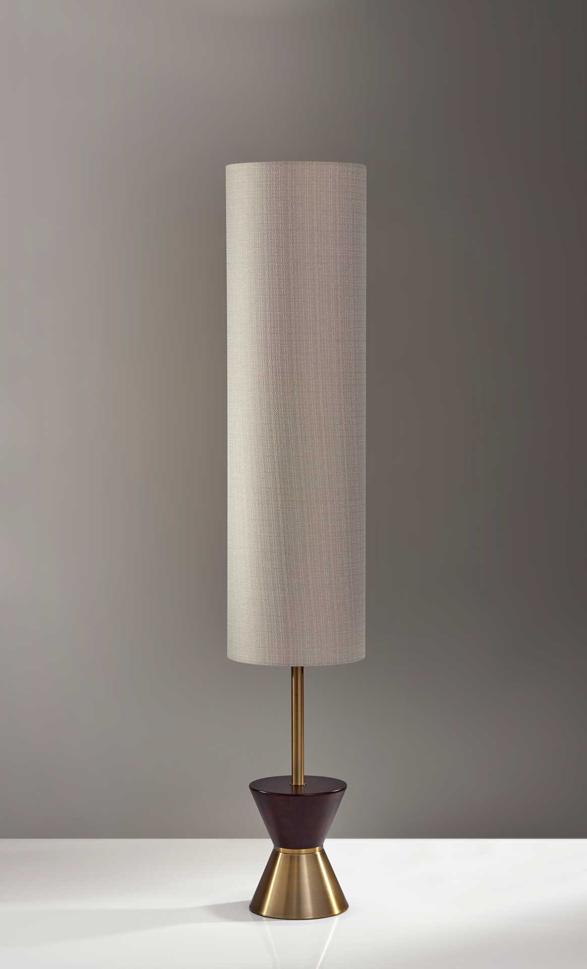 Cannet Floor Lantern Brass/Walnut - Image 4