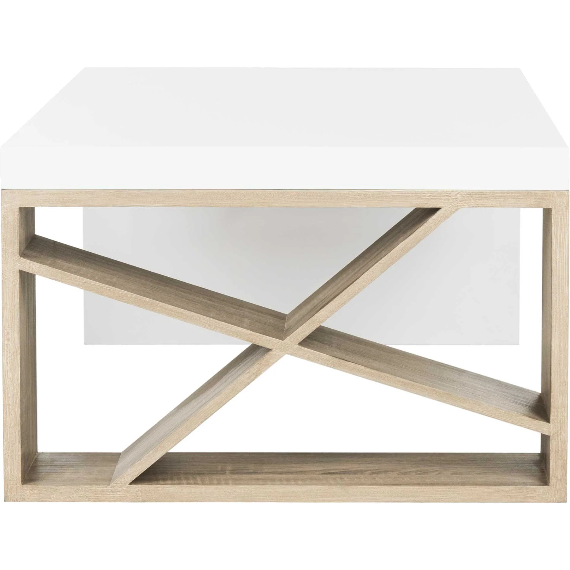 Canning Lacquer Coffee Table White/Light Oak - Image 3