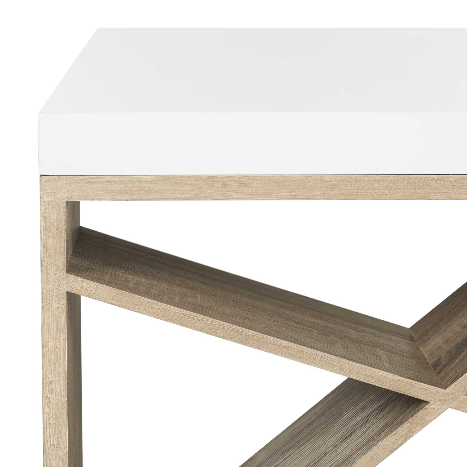Canning Lacquer Coffee Table White/Light Oak - Image 4
