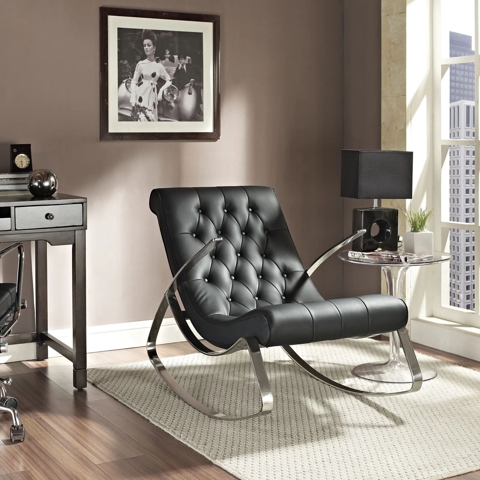 Canoa Rocking Chair Black - Image 4
