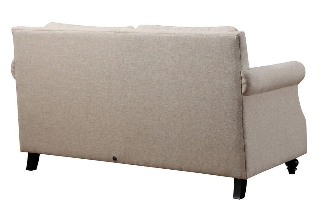 Canton Linen Loveseat Beige - Image 4
