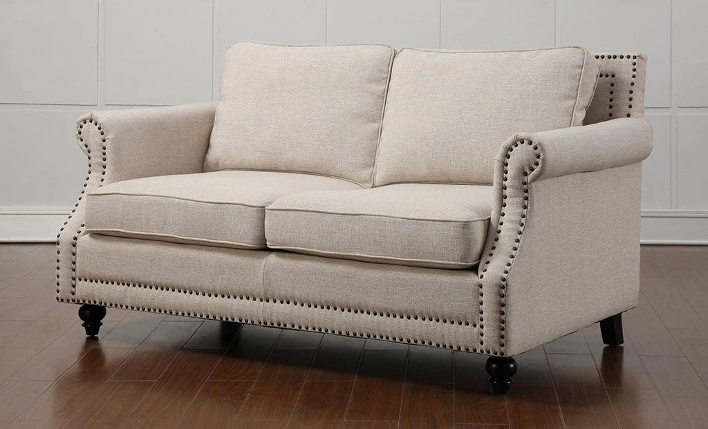 Canton Linen Loveseat Beige - Image 5