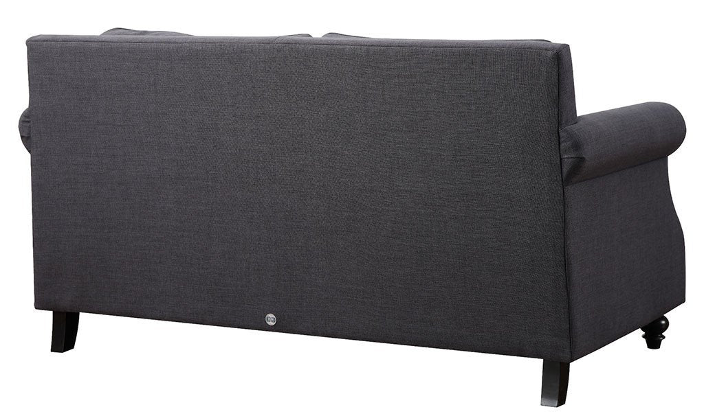 Canton Linen Loveseat Gray - Image 4