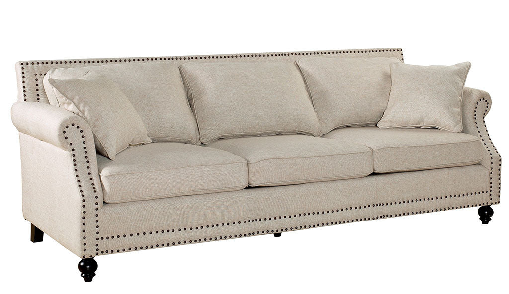 Canton Linen Sofa Beige - Image 2