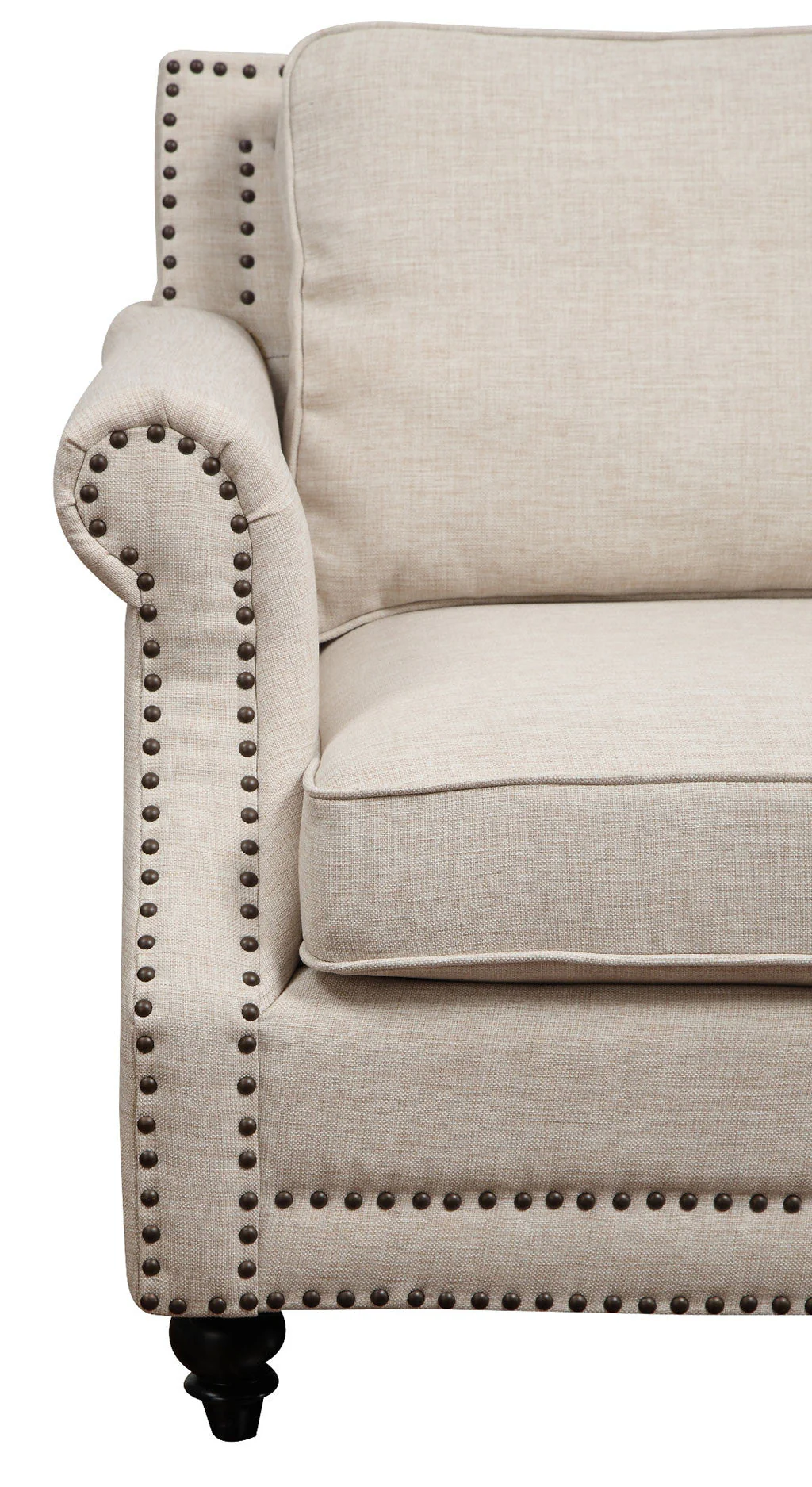 Canton Linen Sofa Beige - Image 4
