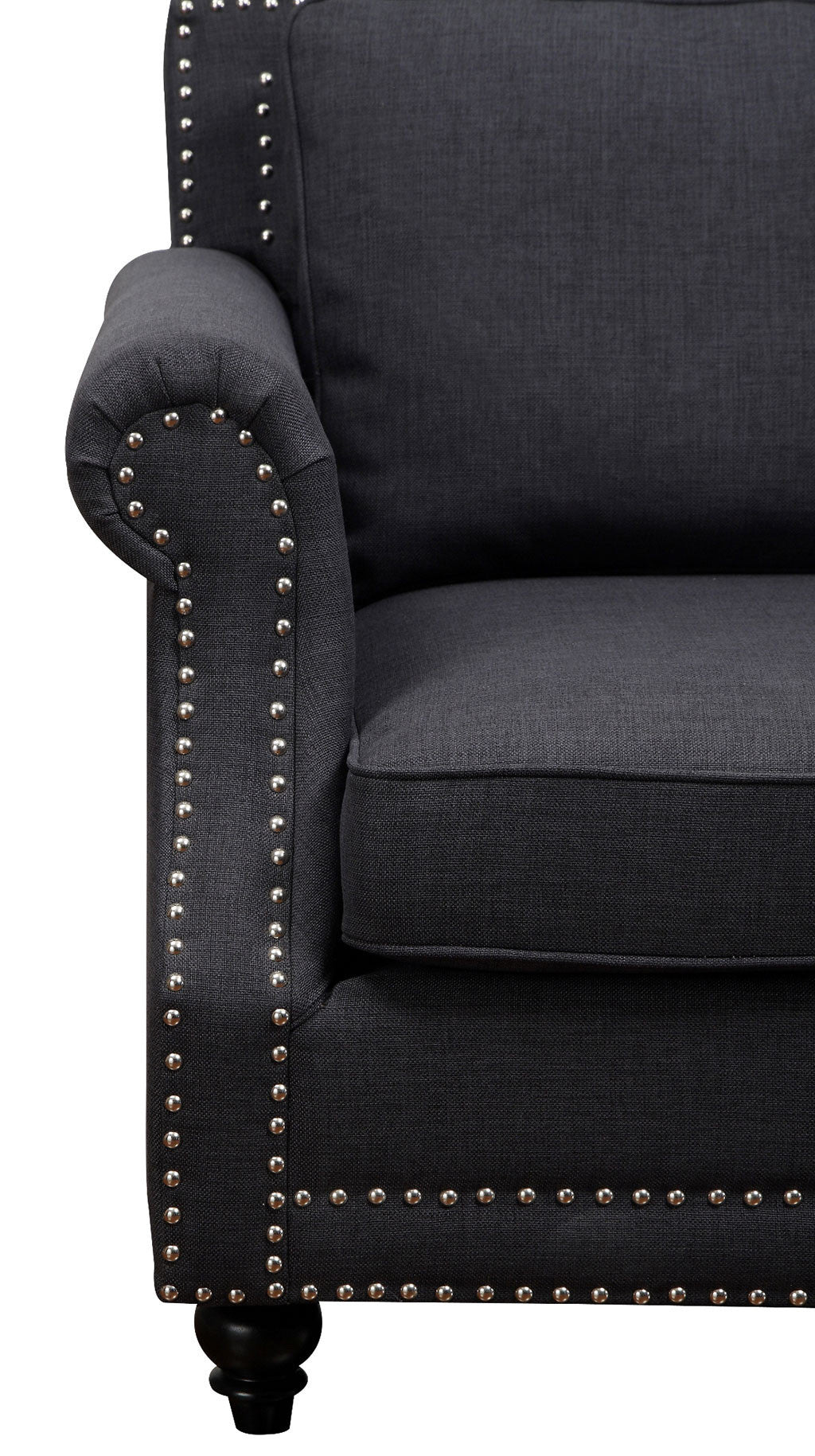Canton Linen Sofa Gray - Image 4