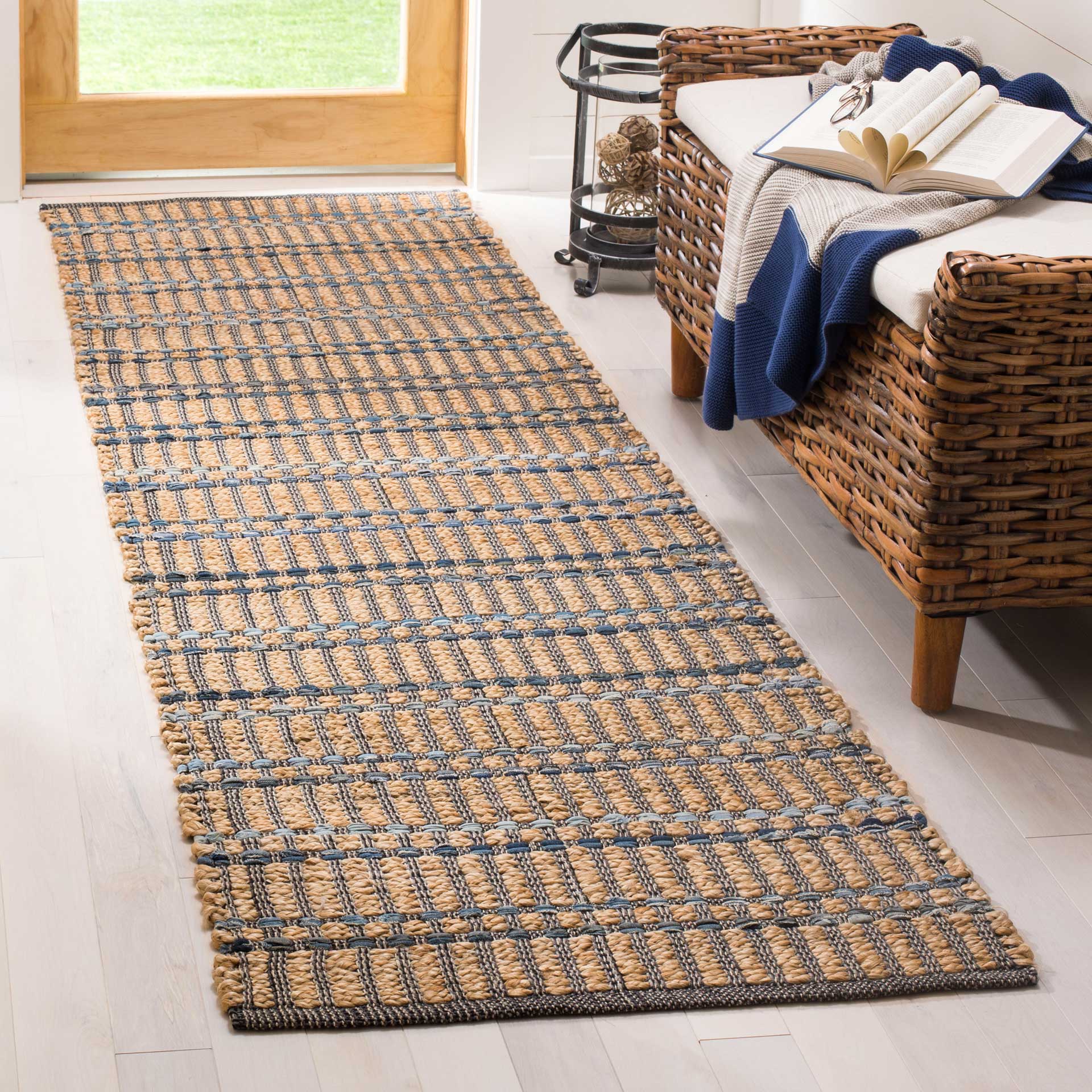 Cape Cod Beige/Blue Runner Rug - Image 2