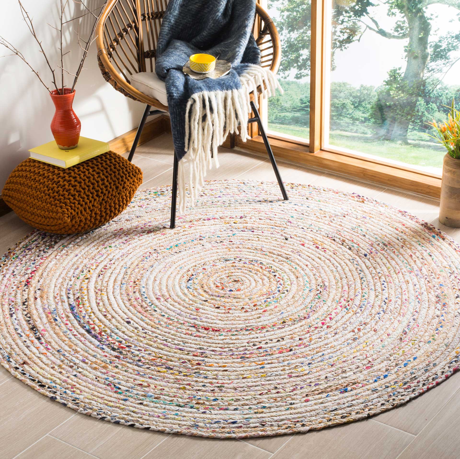 Cape Cod Beige/Multi Round Rug - Image 4