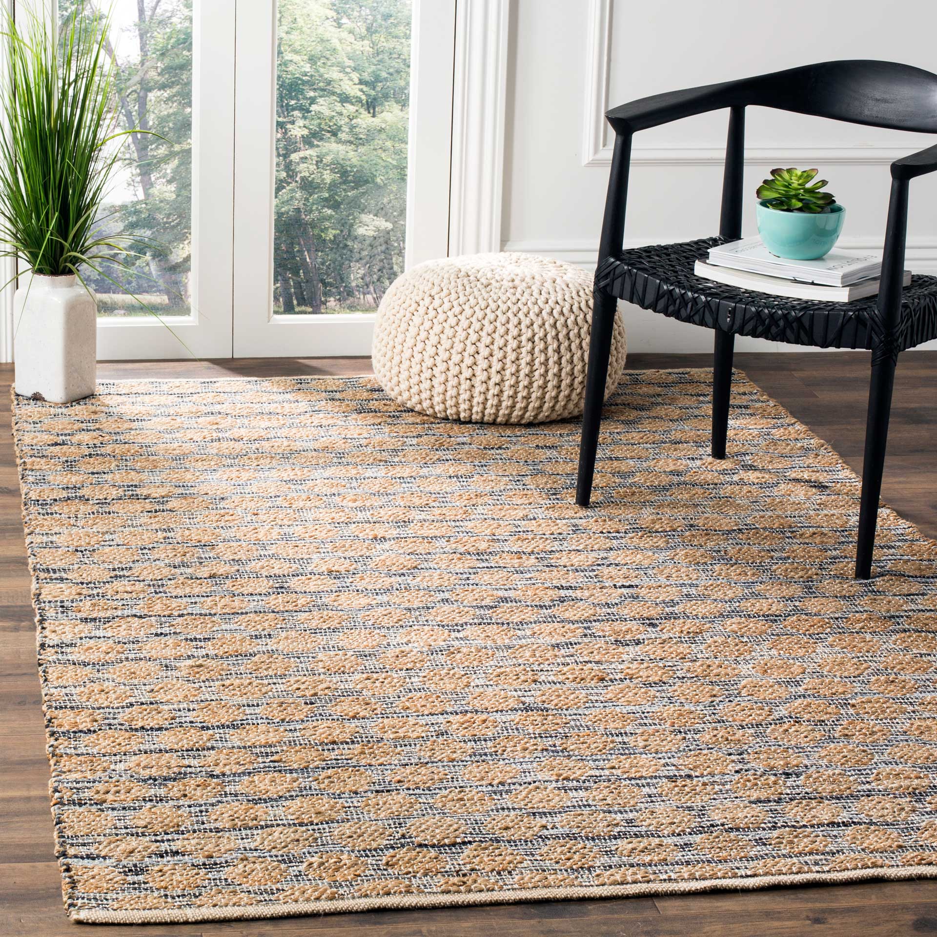 Cape Cod Black/Natural Area Rug - Image 5