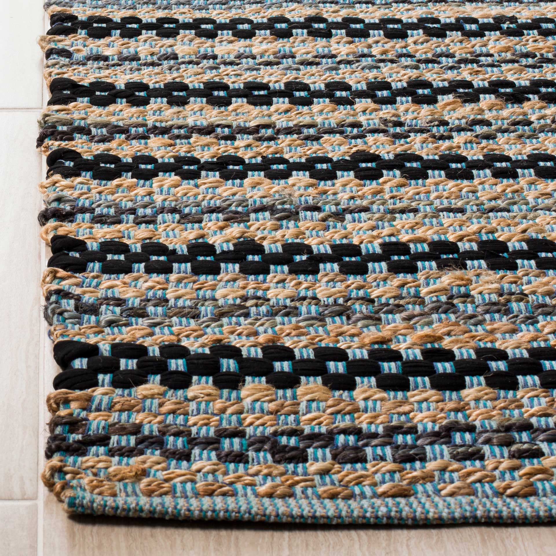 Cape Cod Blue/Black Area Rug - Image 4