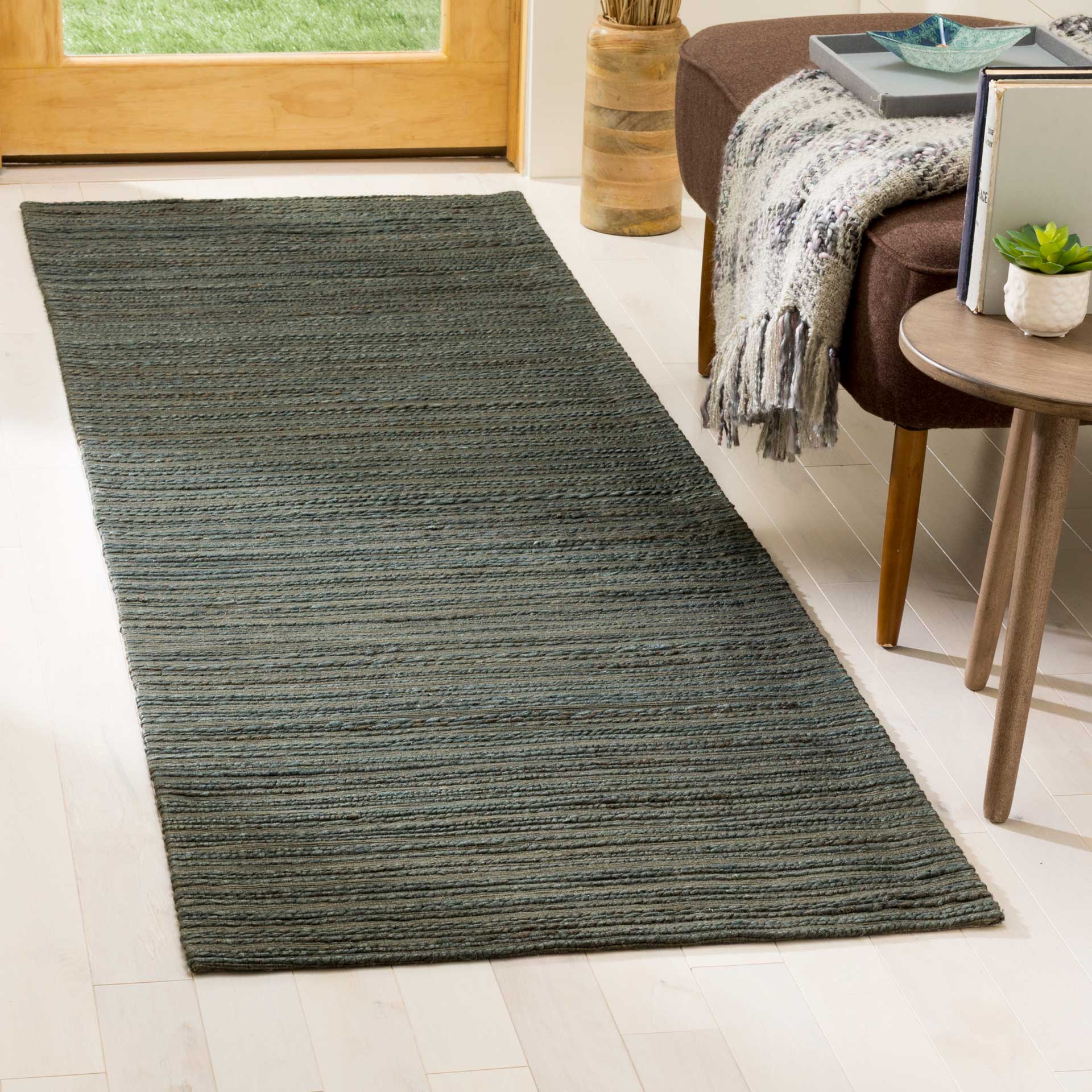 Cape Cod Dark Green Runner Rug - Image 2