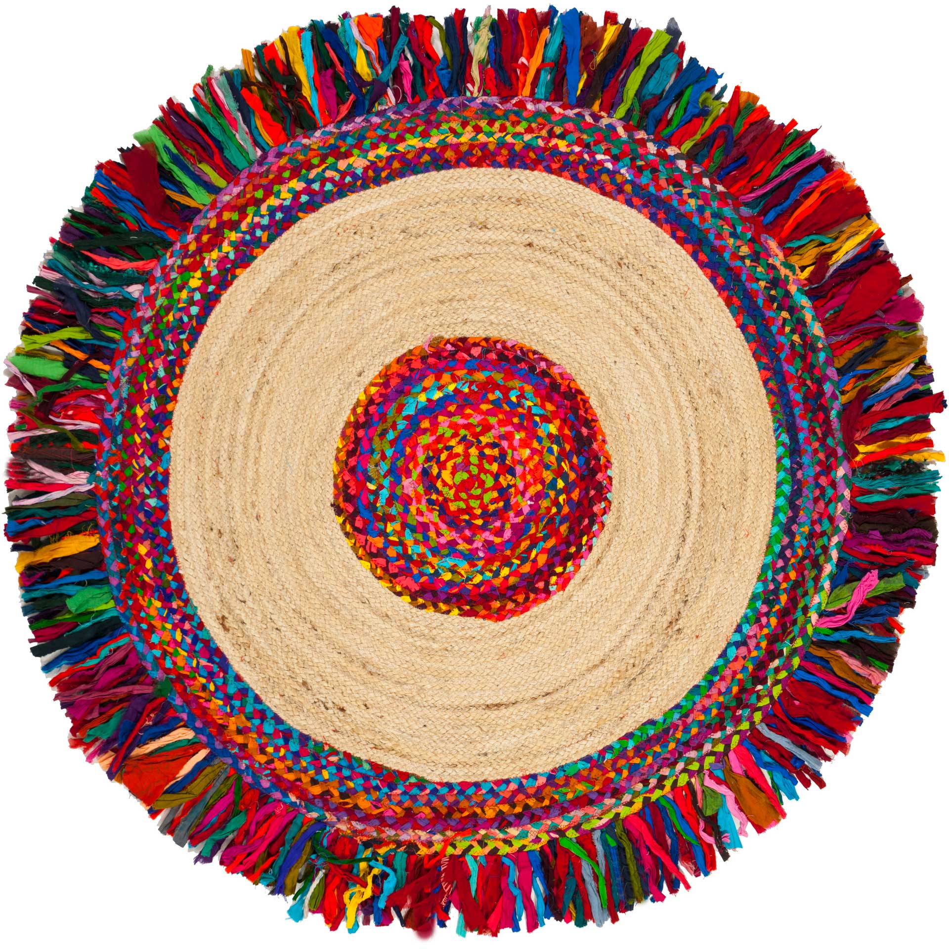 Cape Cod Ivory/Red Round Rug - Image 2