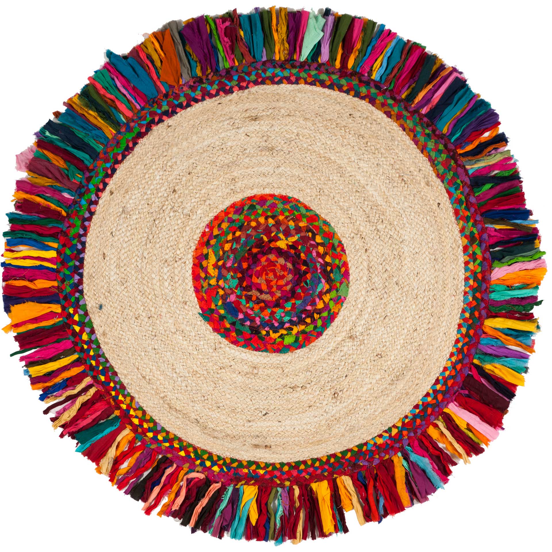 Cape Cod Ivory/Red Round Rug - Image 3