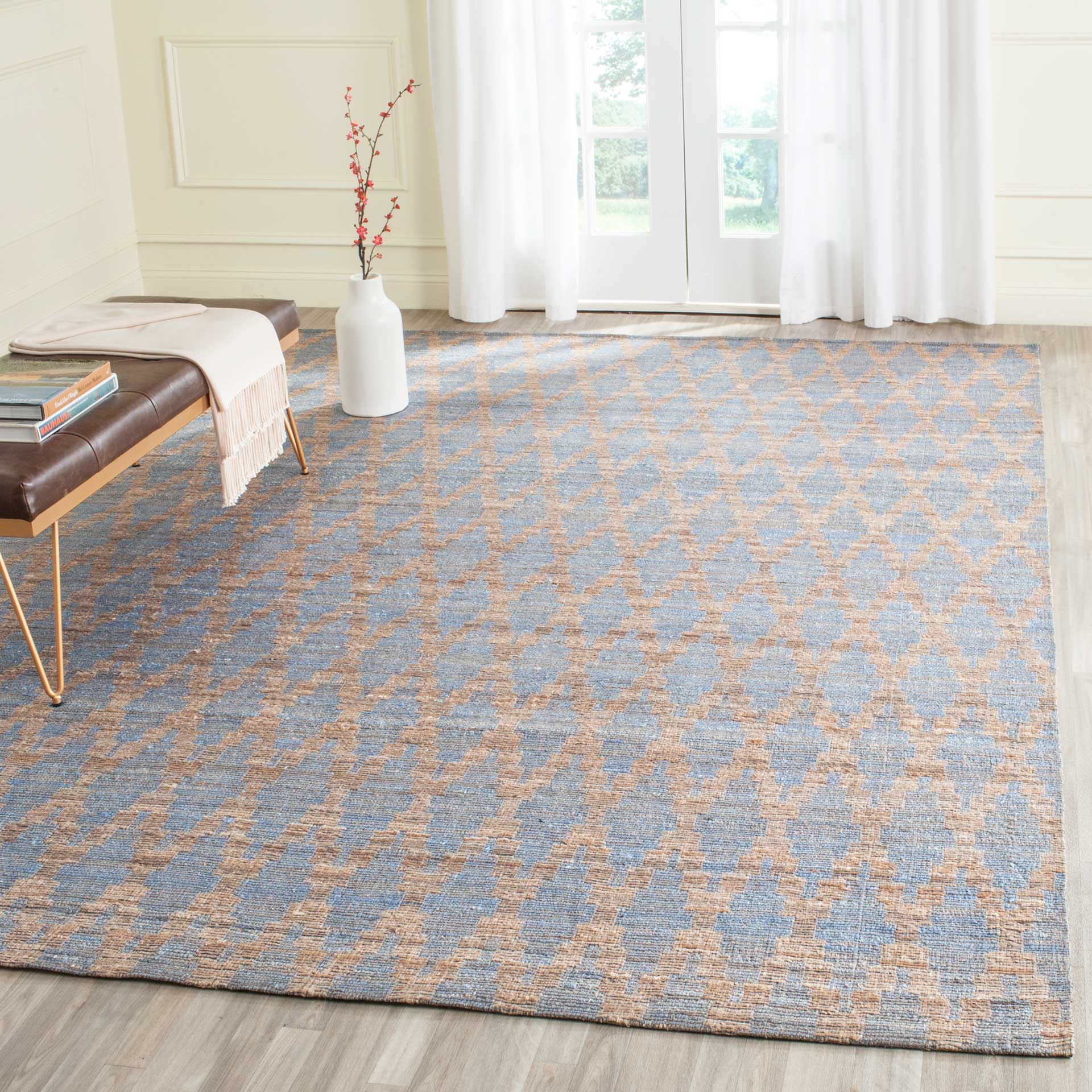 Cape Cod Light Blue/Gold Area Rug - Image 8