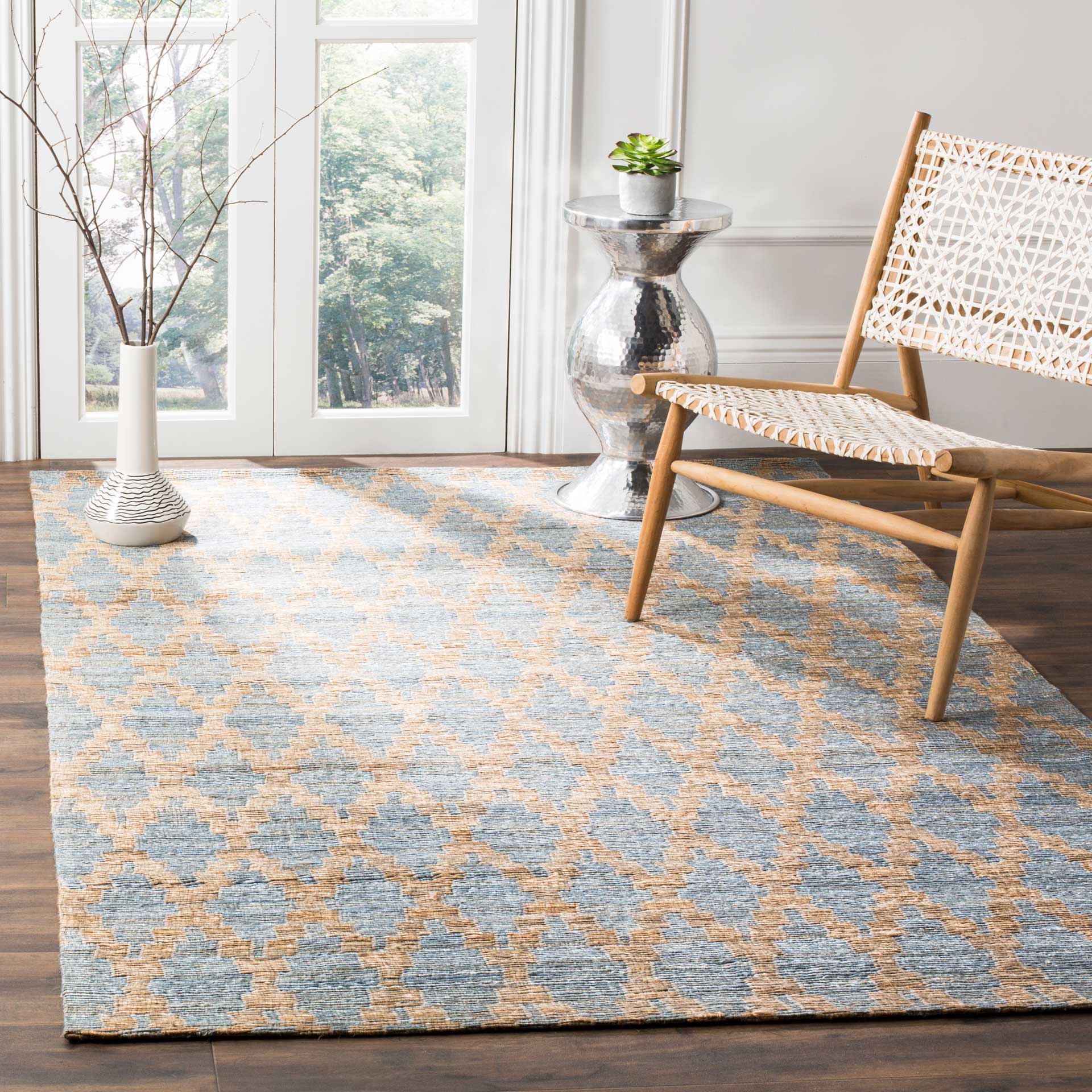 Cape Cod Light Blue/Gold Area Rug - Image 9