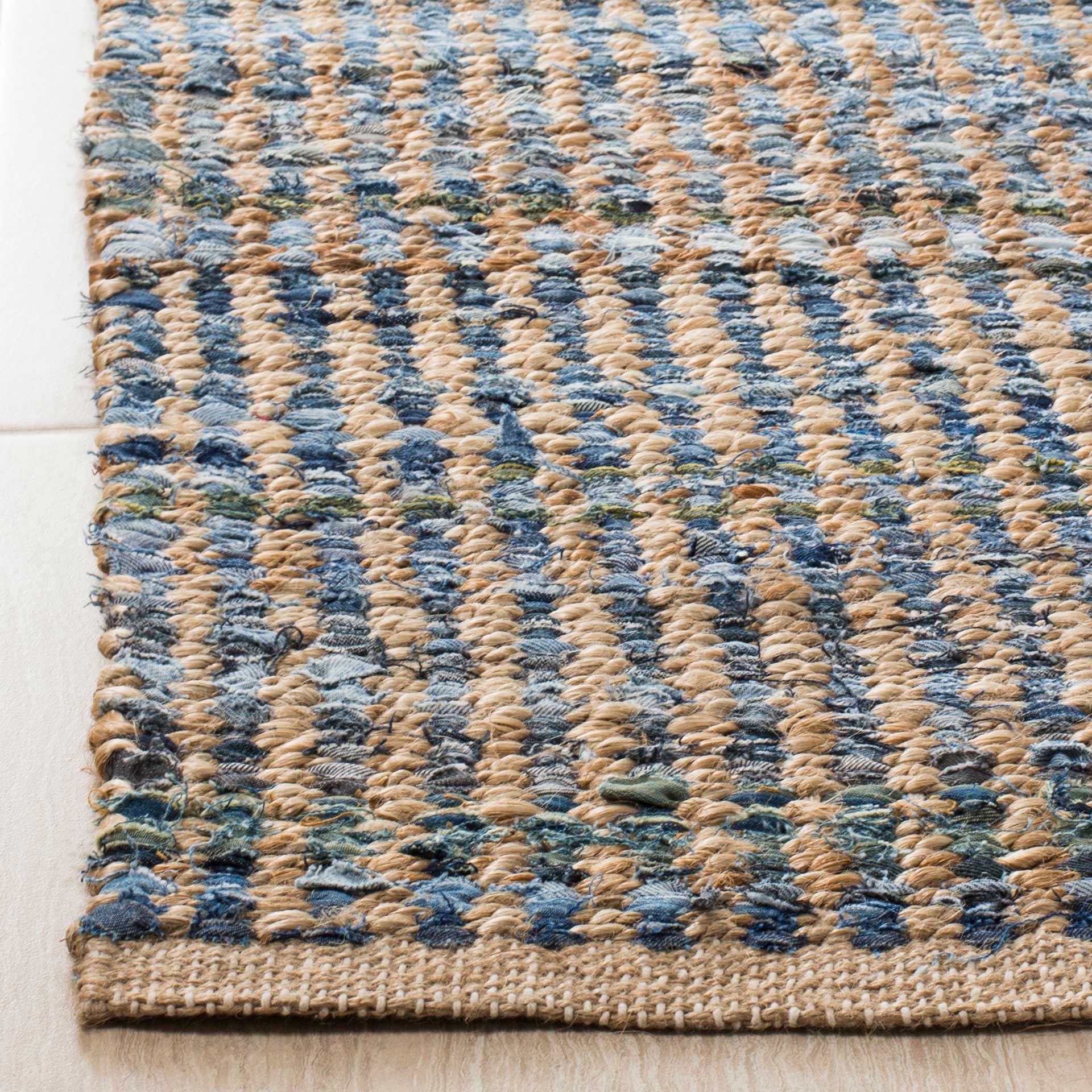 Cape Cod Linear Blue/Natural Area Rug - Image 7