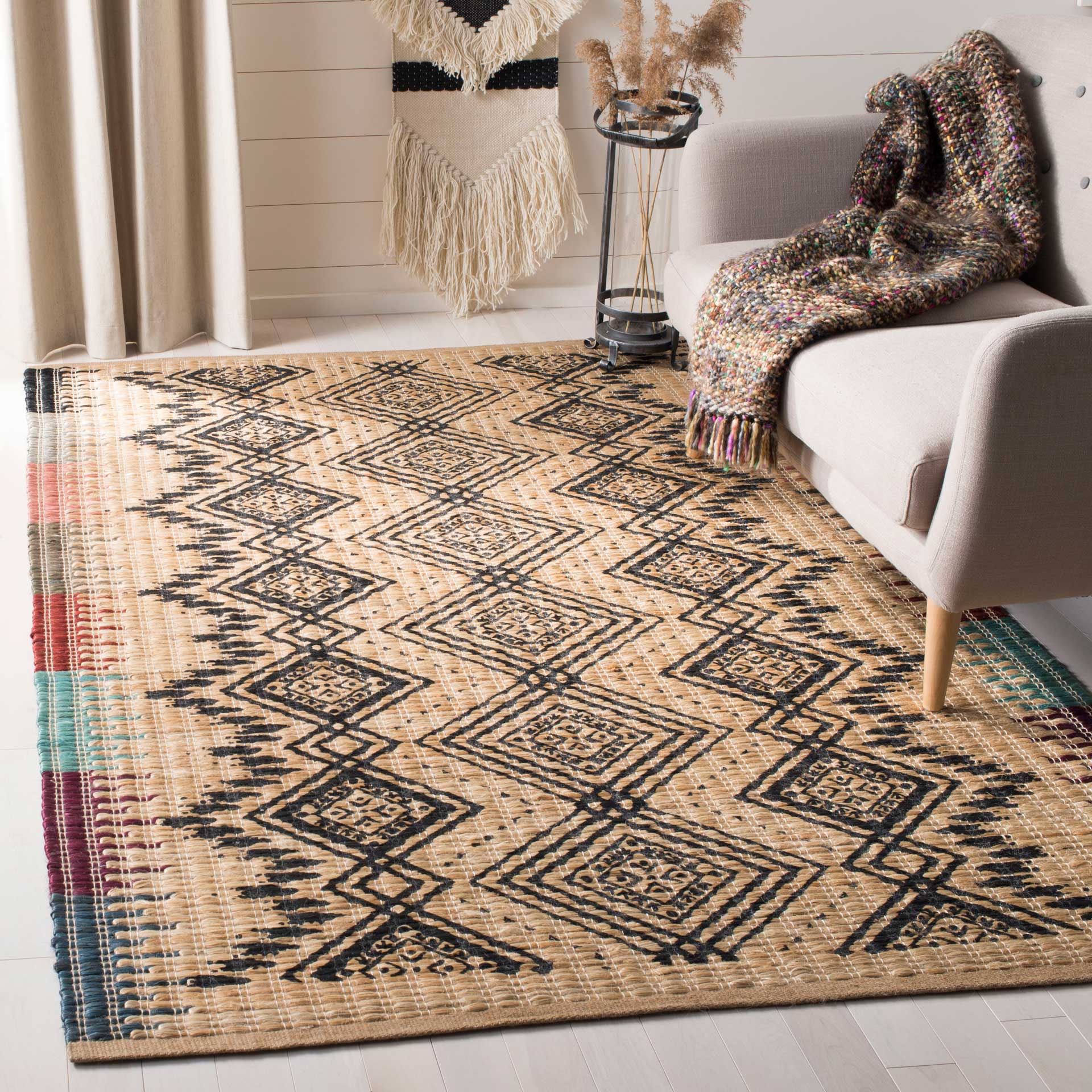 Cape Cod Natural/Black Area Rug - Image 3