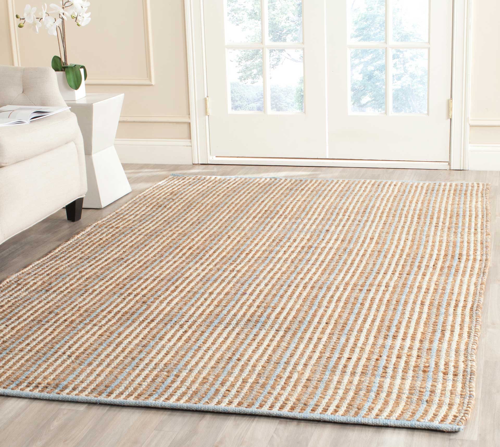Cape Cod Natural/Light Blue Area Rug - Image 7