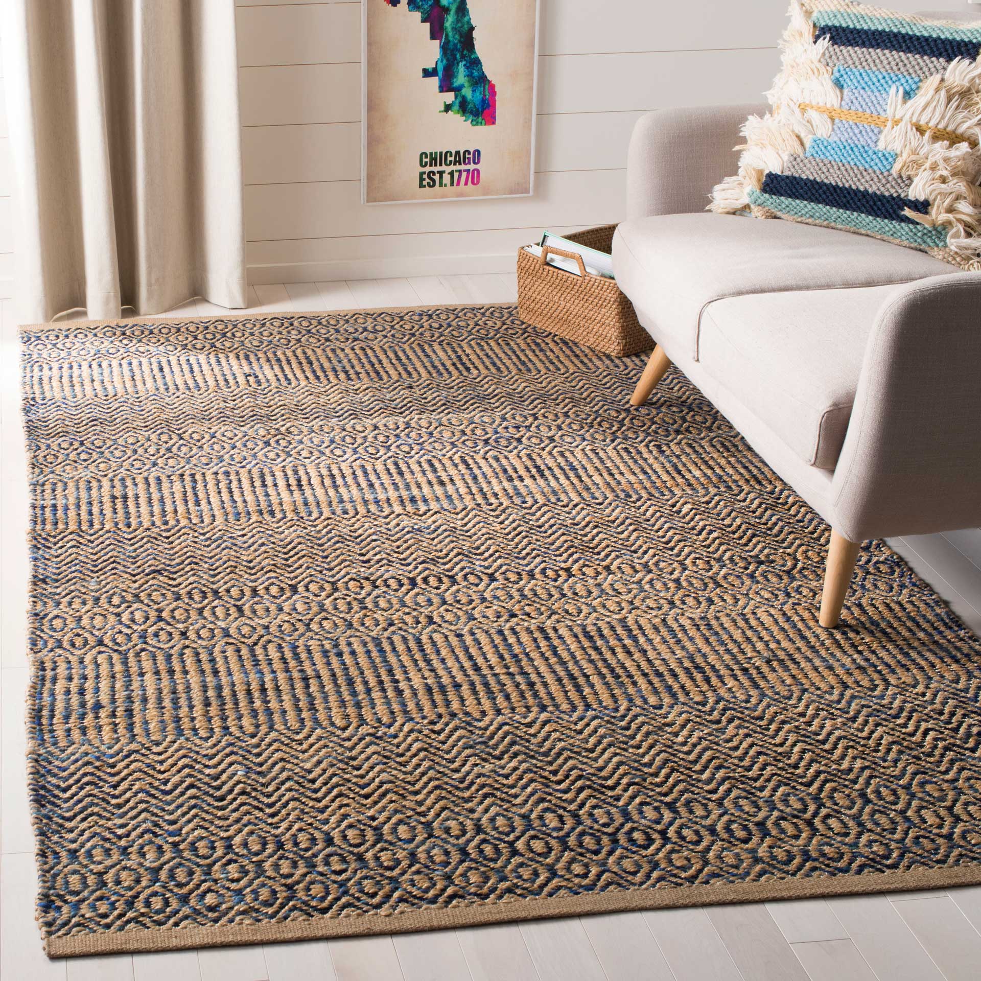 Cape Cod Navy/Natural Area Rug - Image 3