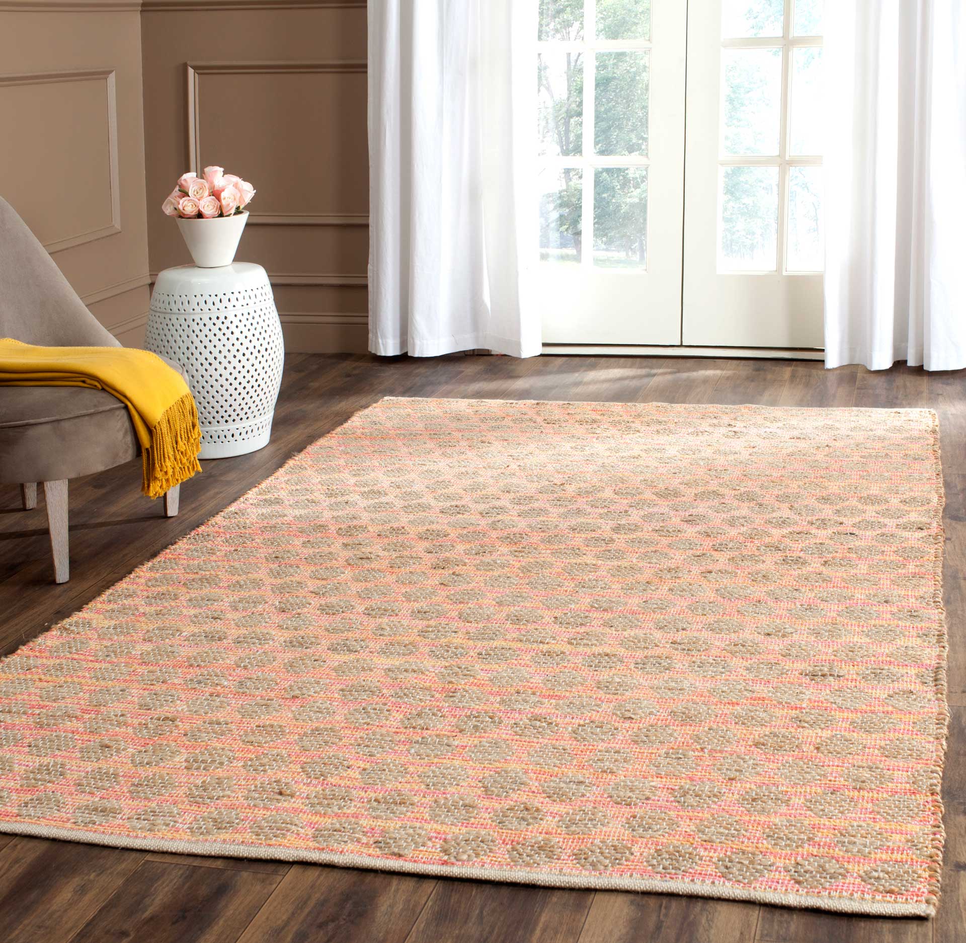 Cape Cod Orange/Natural Area Rug - Image 6