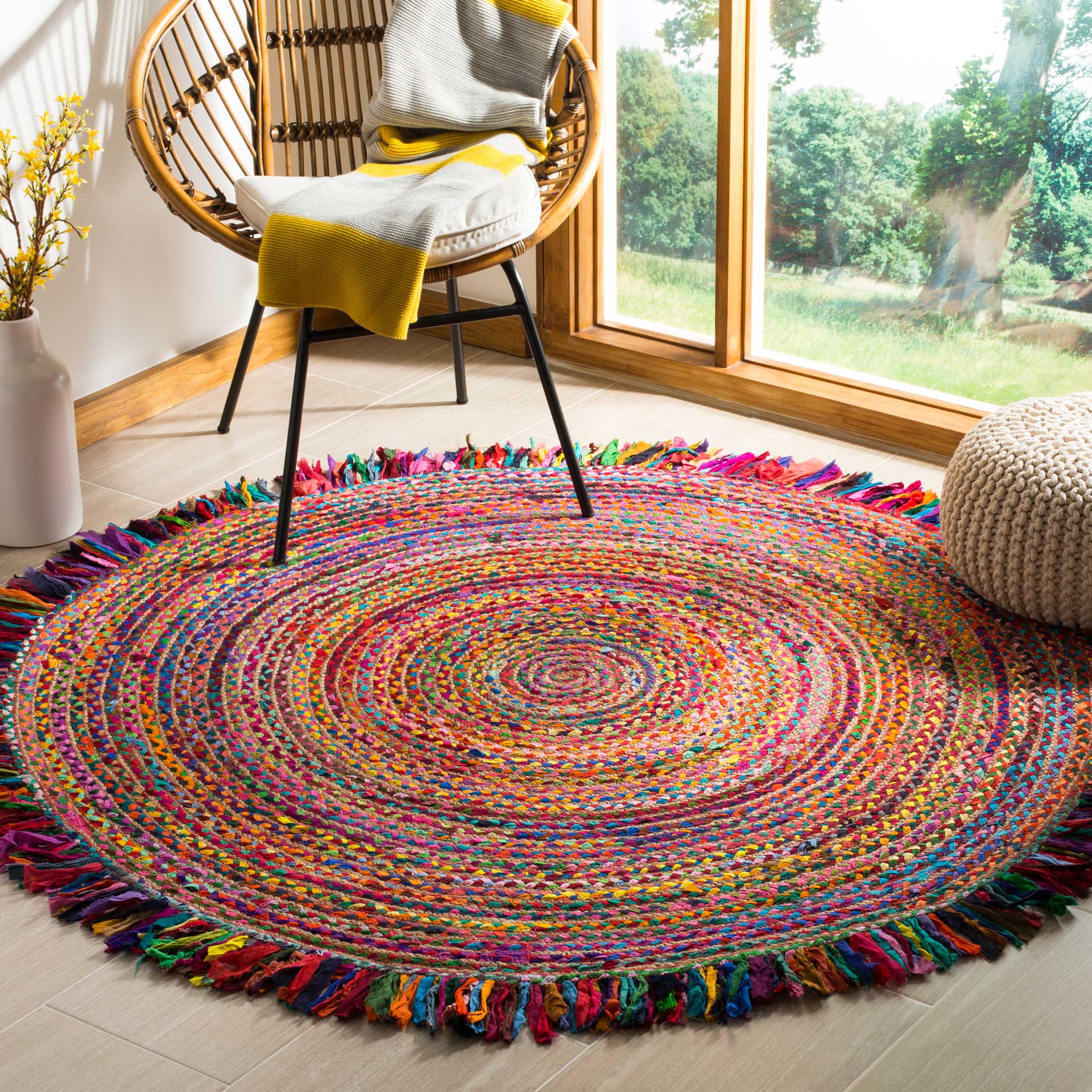 Cape Cod Red/Multi Round Rug - Image 5