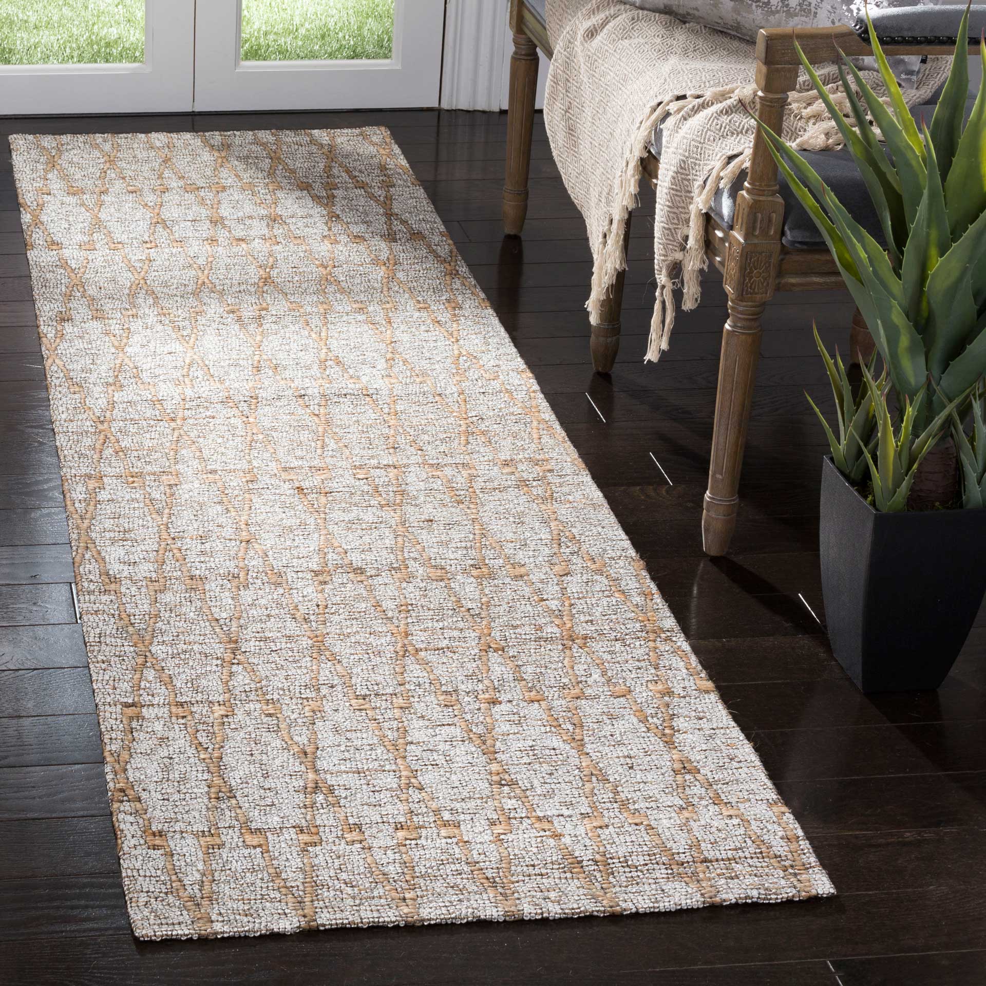 Cape Cod Silver/Natural Runner Rug - Image 2