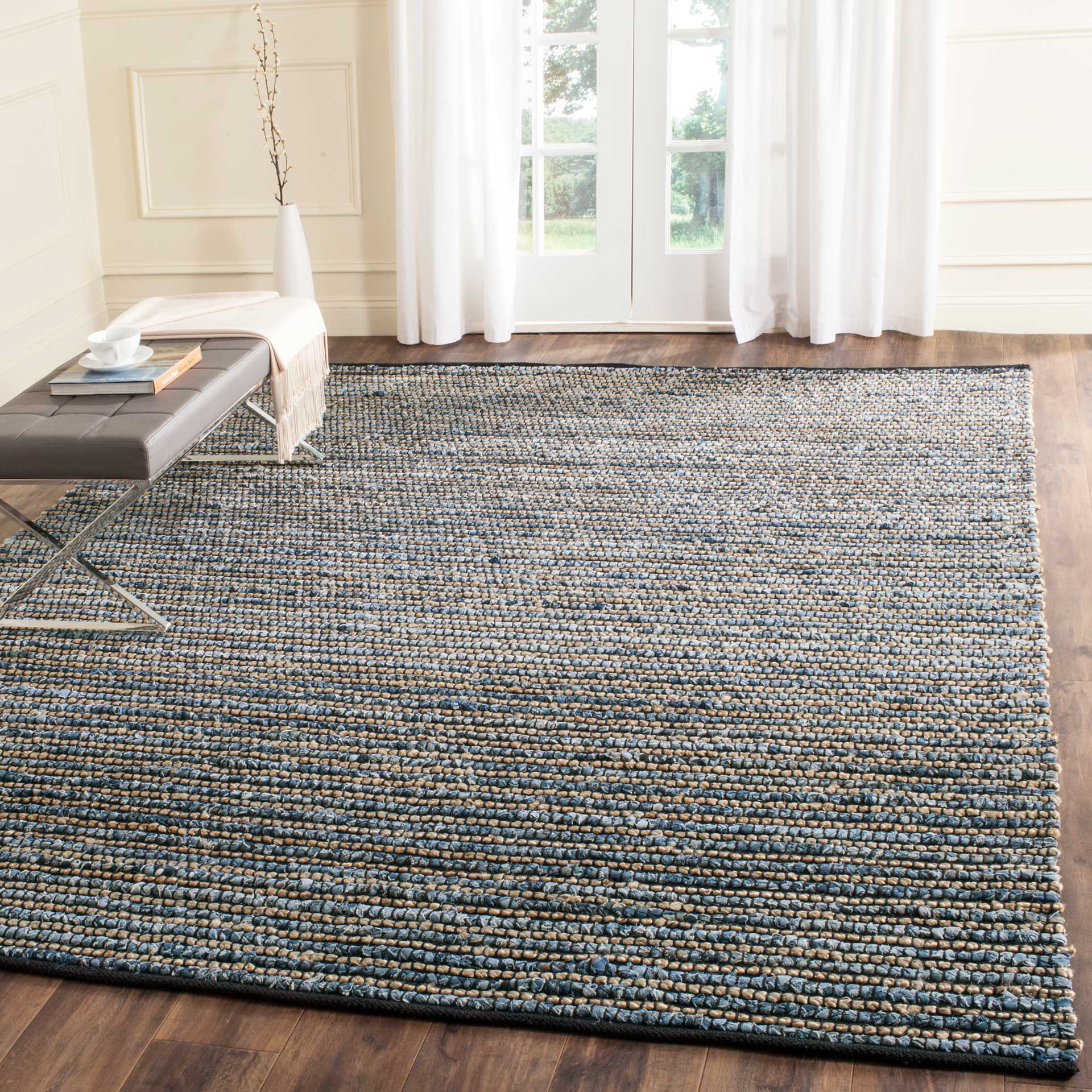 Cape Cod Stripe Blue Area Rug - Image 10