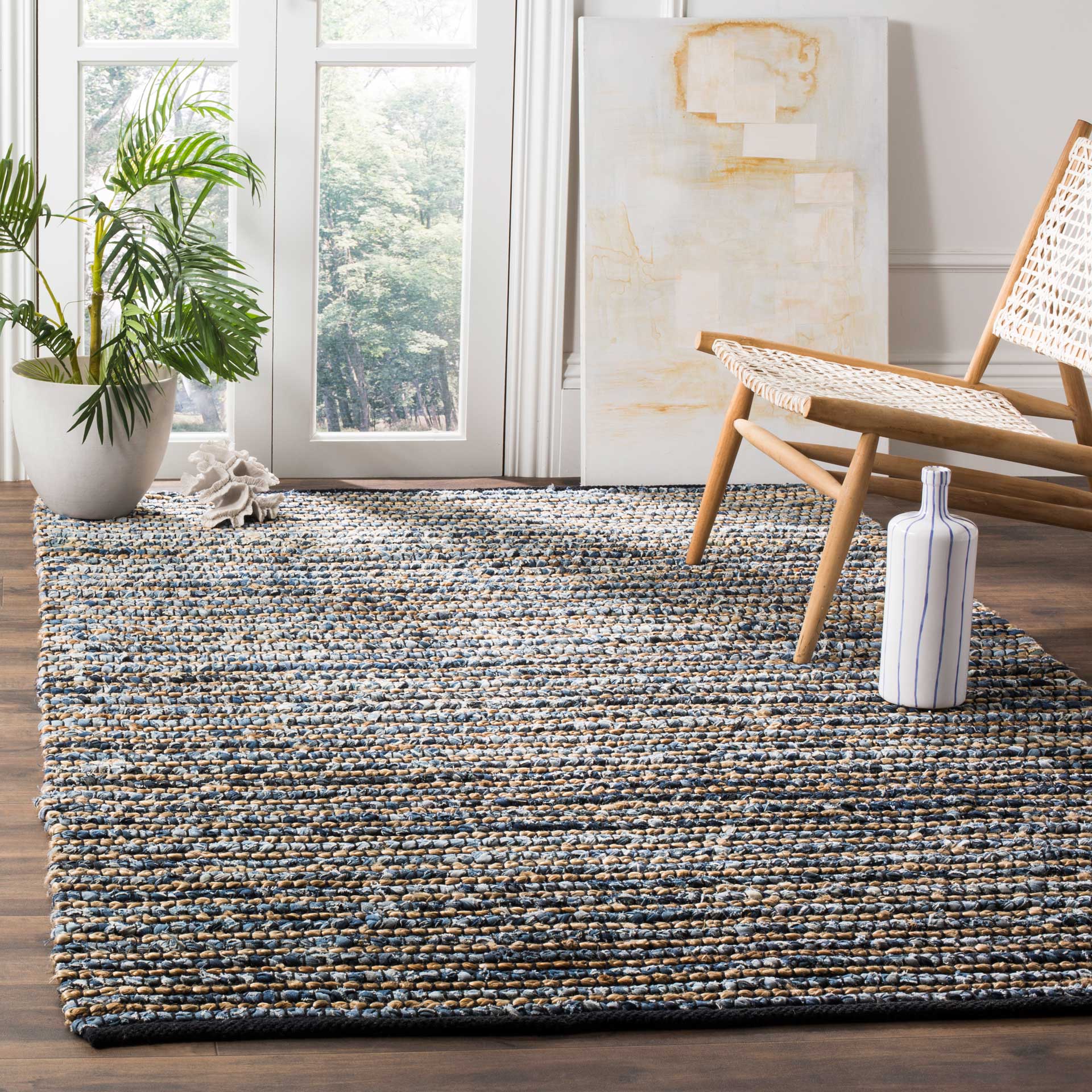 Cape Cod Stripe Blue Area Rug - Image 11