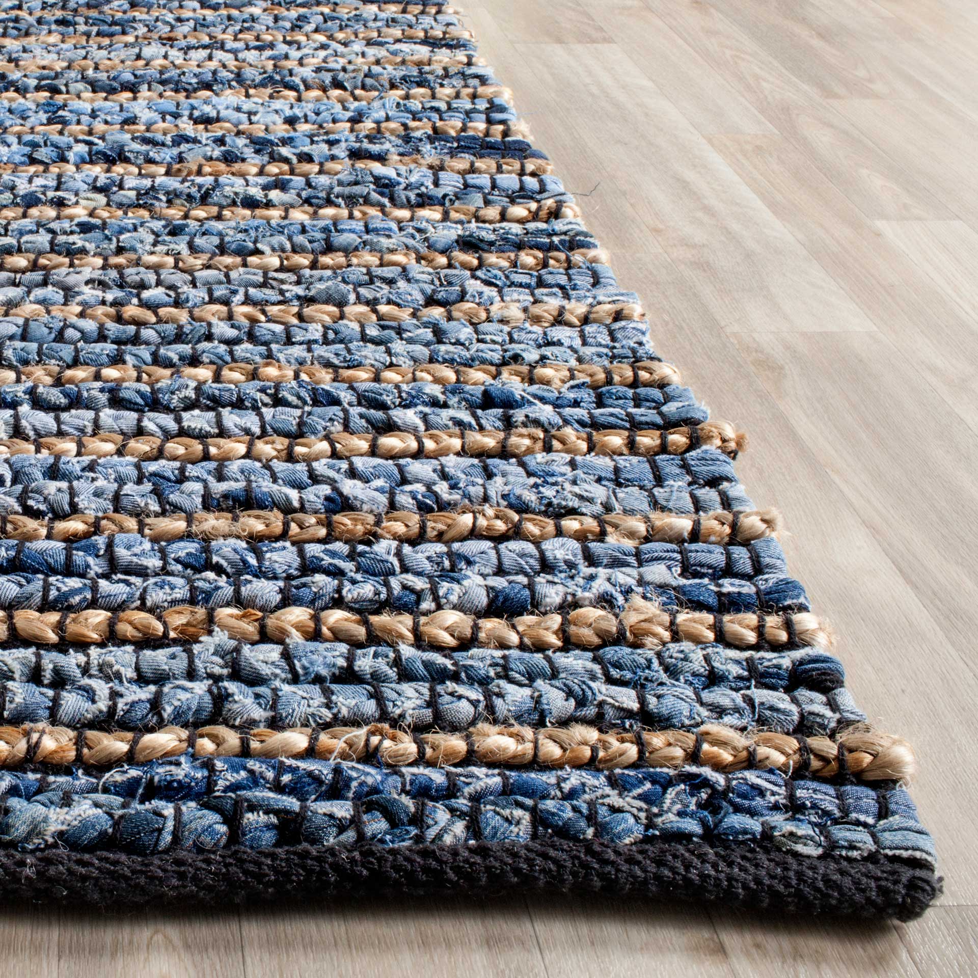 Cape Cod Stripe Blue/Natural Area Rug - Image 5