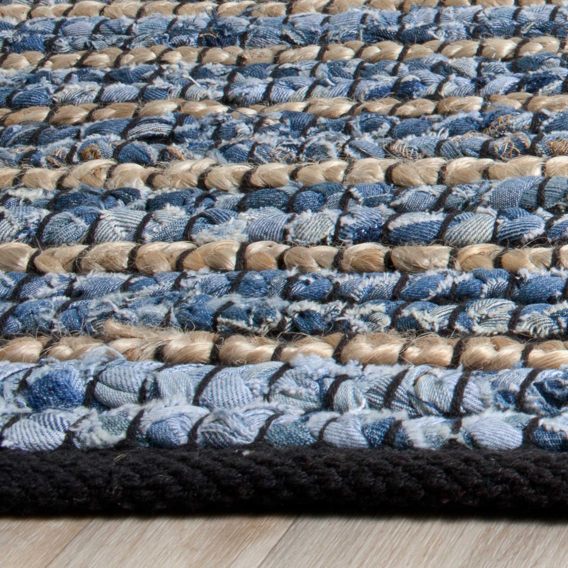 Cape Cod Stripe Blue/Natural Area Rug - Image 6