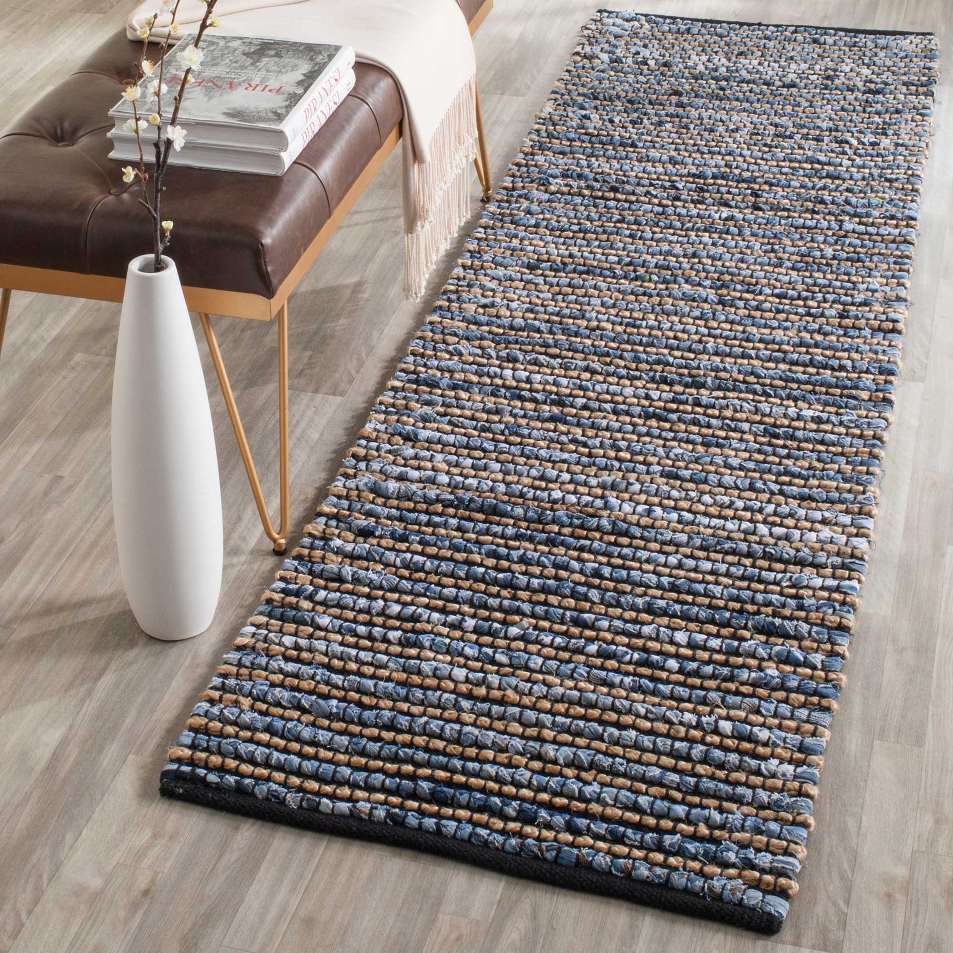 Cape Cod Stripe Blue Runner Rug - Image 3