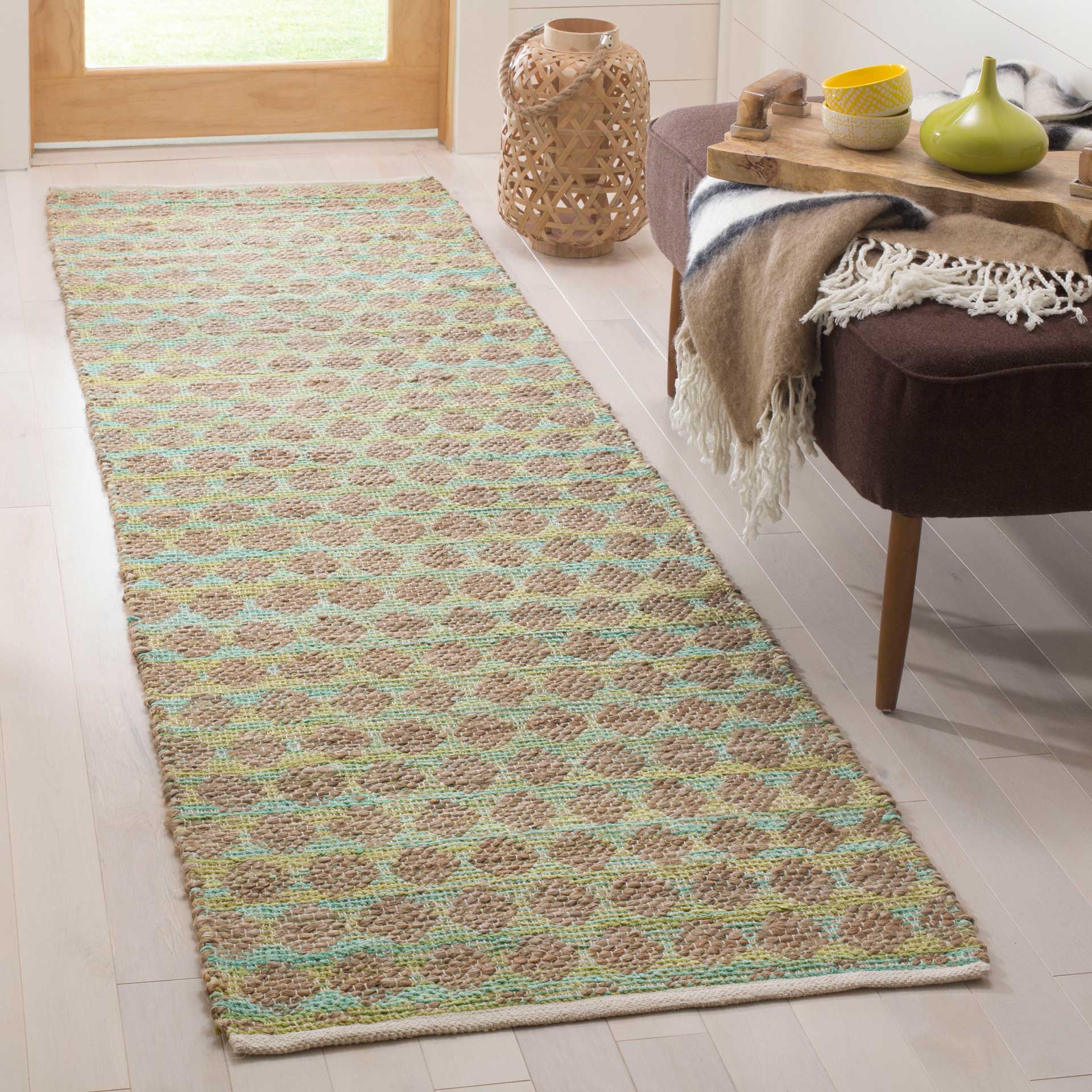 Cape Cod Teal/Natural Runner Rug - Image 2