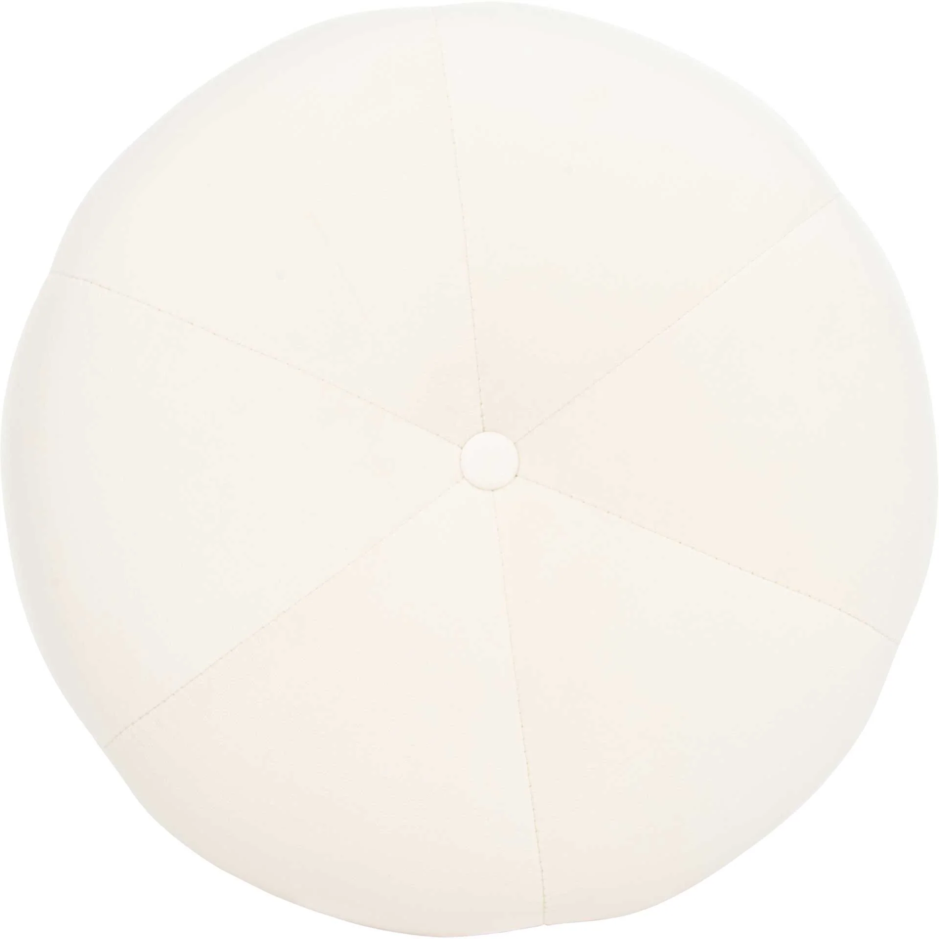 Carine Round Tufted Ottoman Cream - Image 2