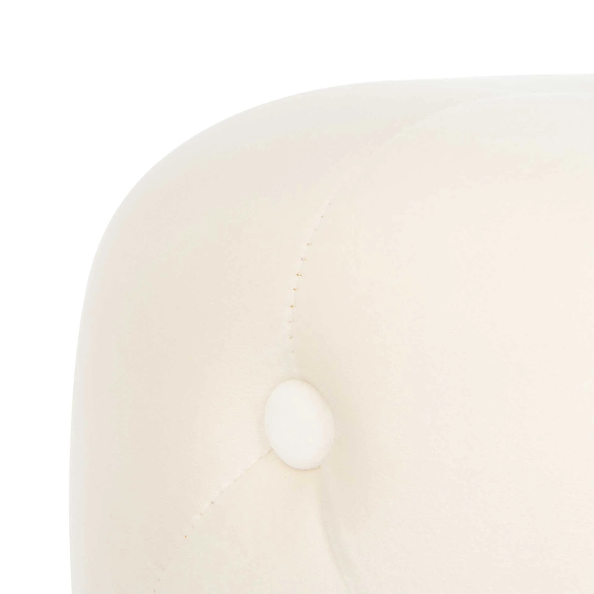 Carine Round Tufted Ottoman Cream - Image 3