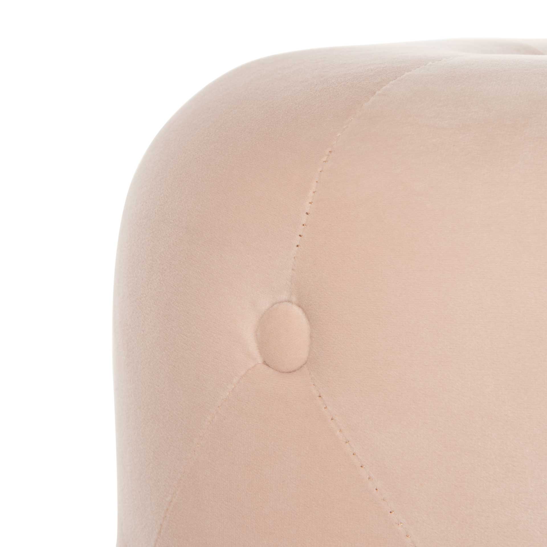 Carine Round Tufted Ottoman Light Pink - Image 3