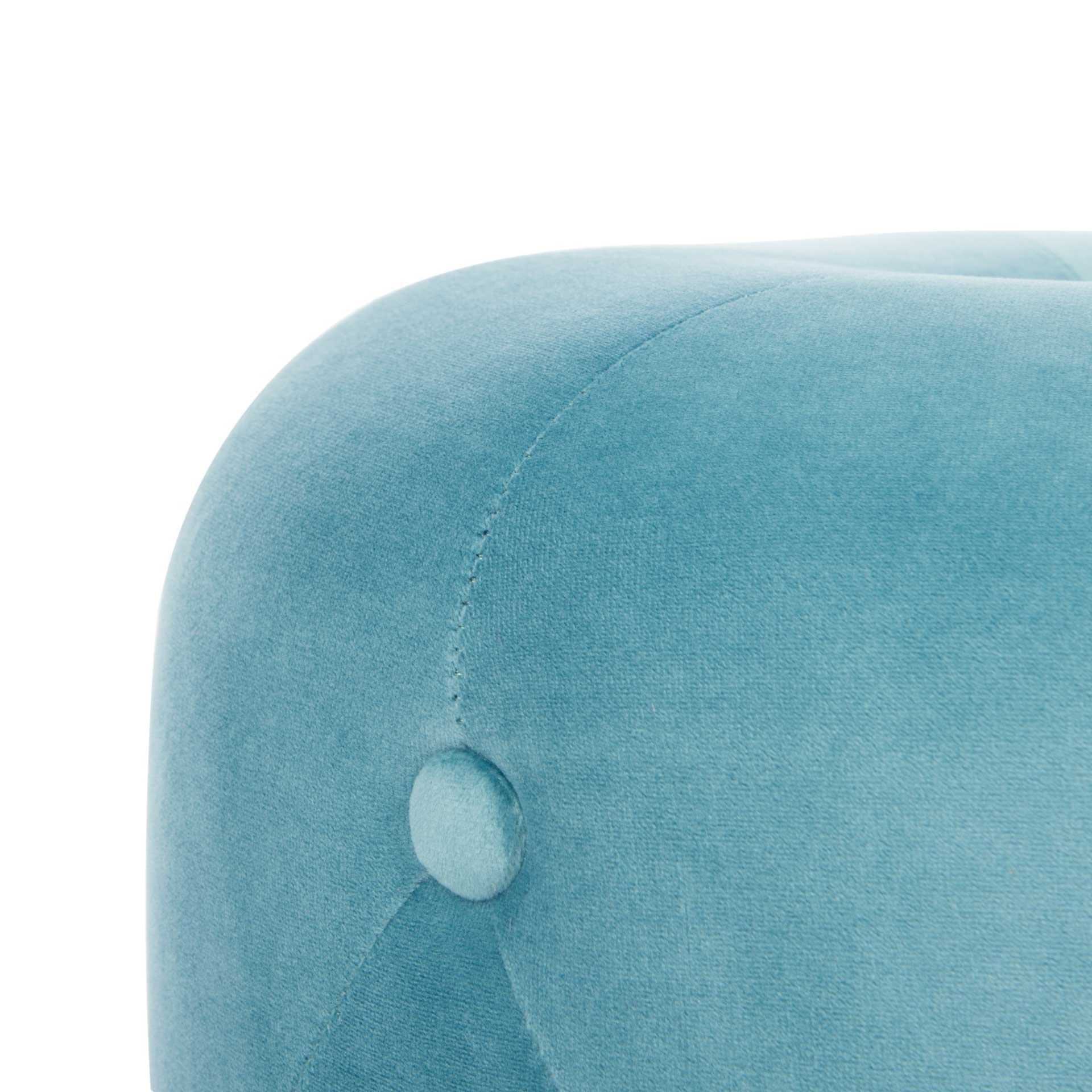 Carine Round Tufted Ottoman Seafoam - Image 3