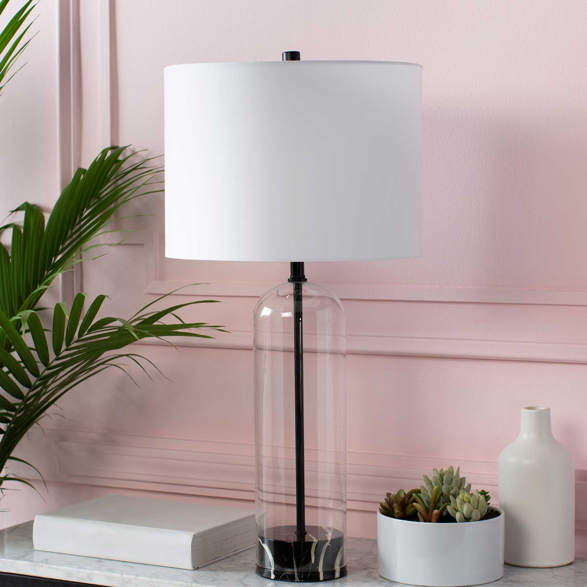 Carlos Table Lamp White/Black - Image 4