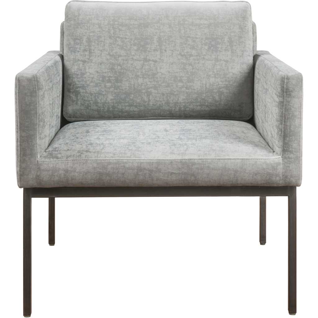 Carlson Velvet Chair Gray - Image 2