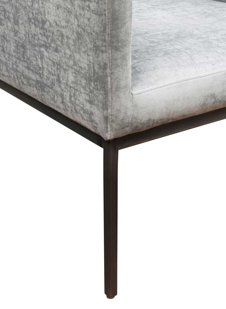 Carlson Velvet Chair Gray - Image 4